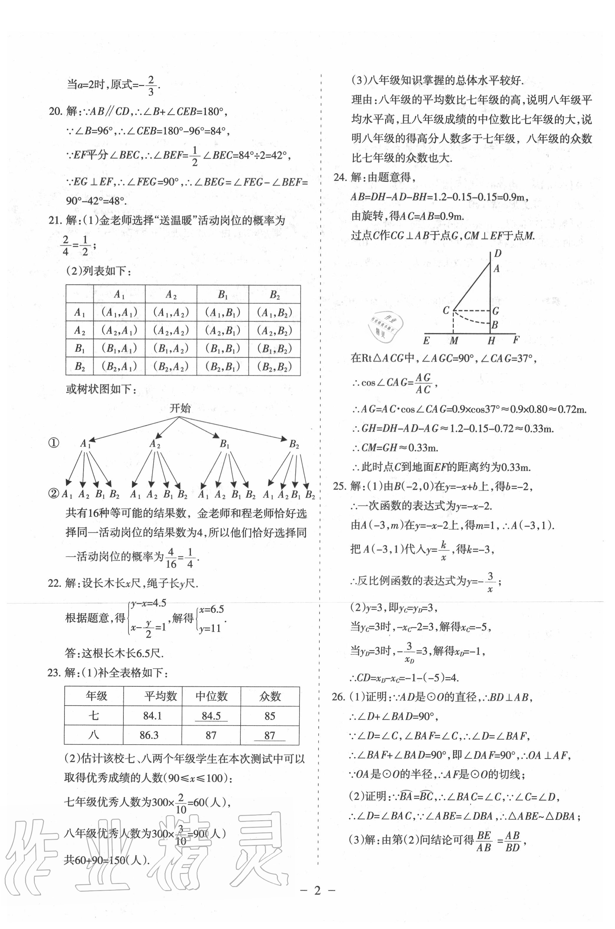 2020年蘭州中考試題精選數(shù)學(xué) 第4頁