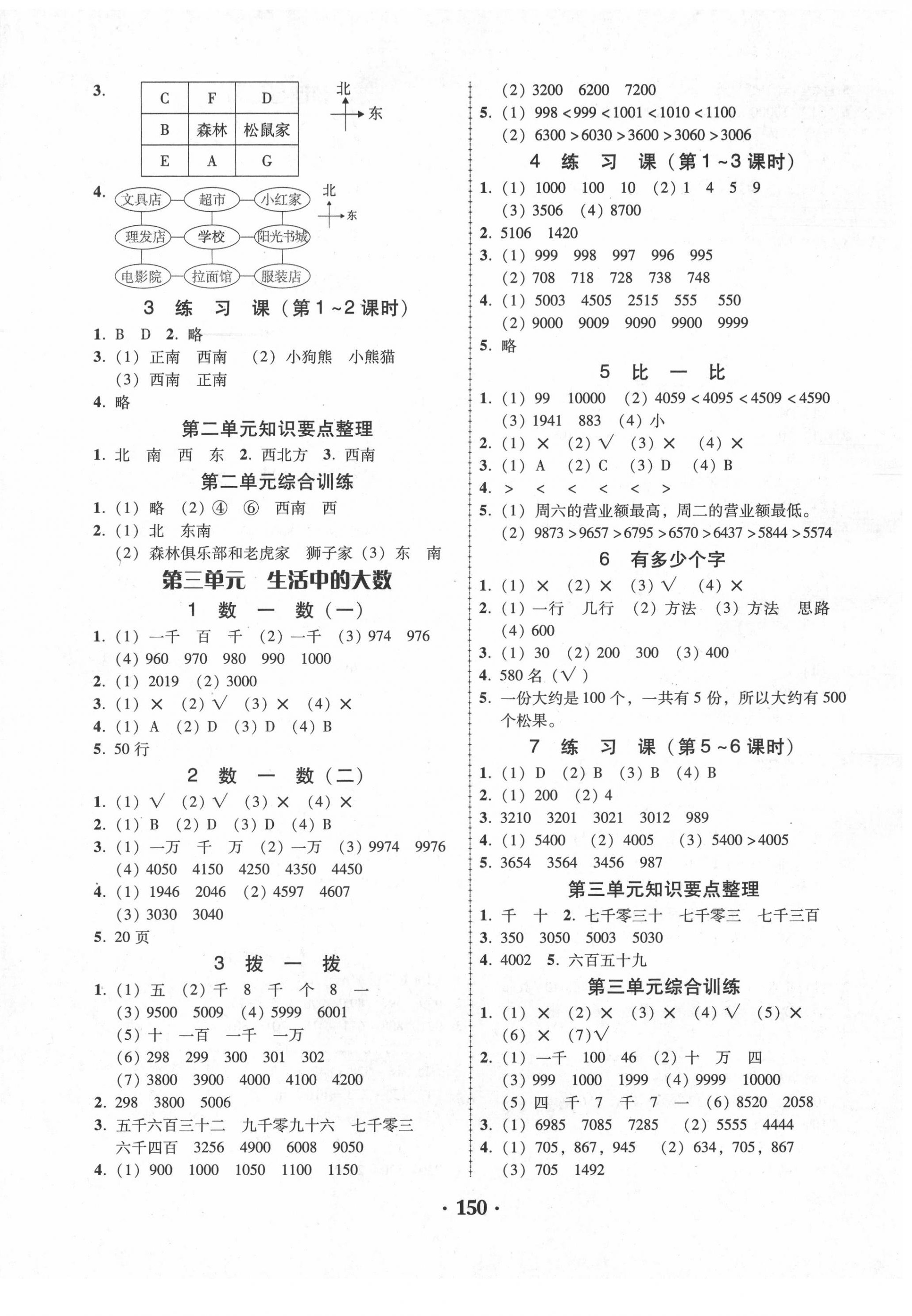 2020年百年學(xué)典課時(shí)學(xué)練測(cè)二年級(jí)數(shù)學(xué)下冊(cè)北師大版 第2頁(yè)