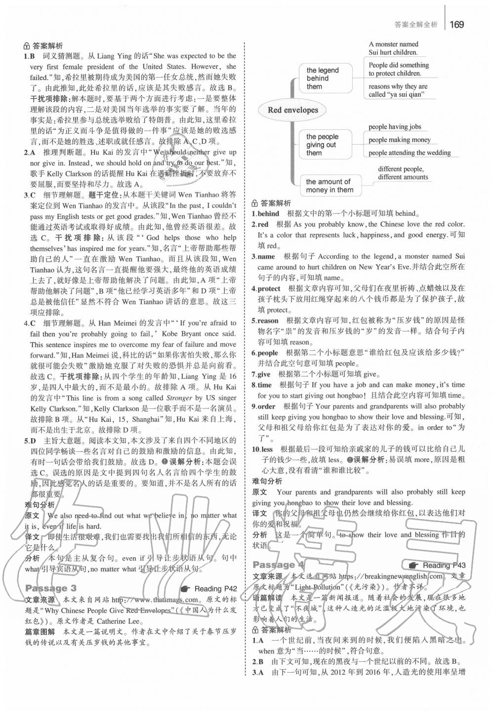 2020年53English首字母填空任務(wù)型閱讀完形填空與閱讀理解九年級+中考 第11頁