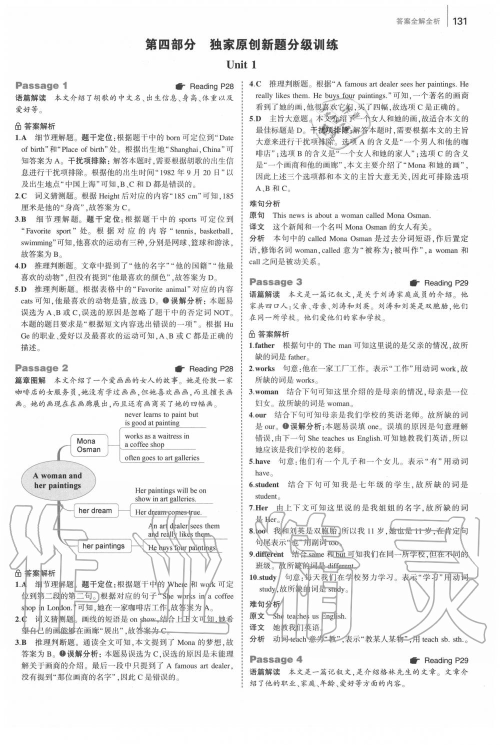 2020年53English首字母填空任務型閱讀完形填空與閱讀理解七年級 第5頁