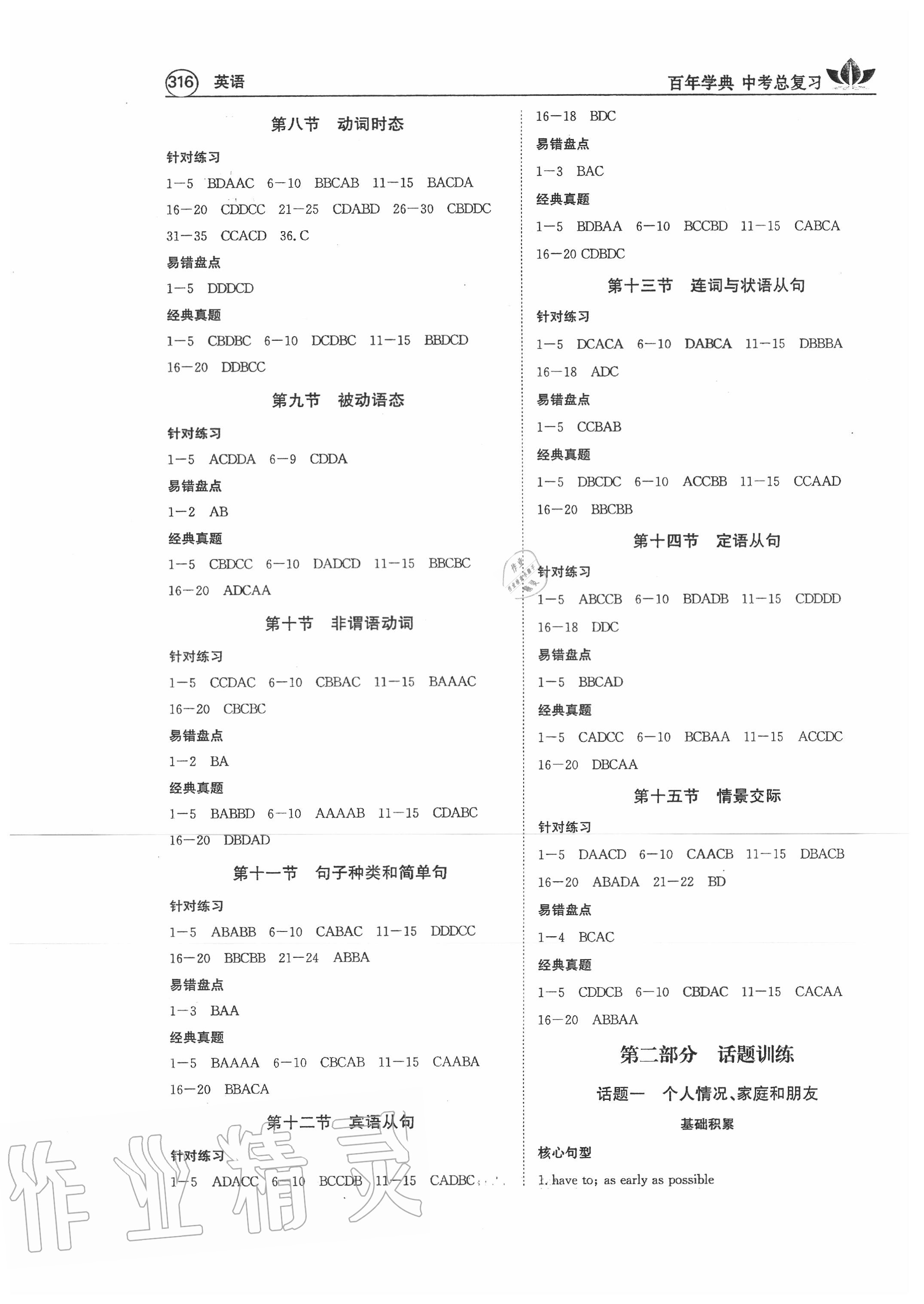2020年百年學典中考復習指南英語廣東專版 第2頁