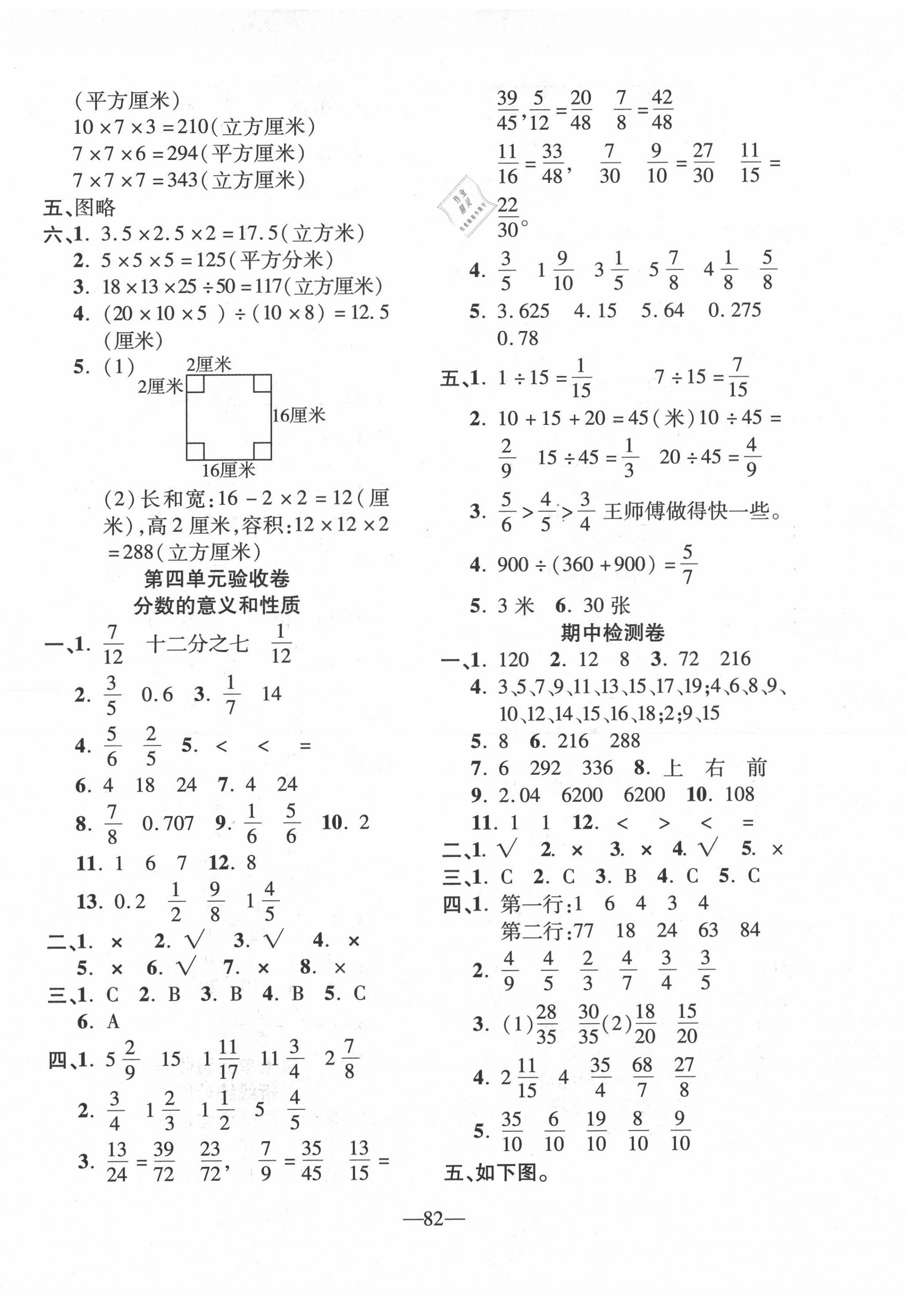 2020年本土卷五年級(jí)數(shù)學(xué)下冊(cè)人教版 第2頁(yè)