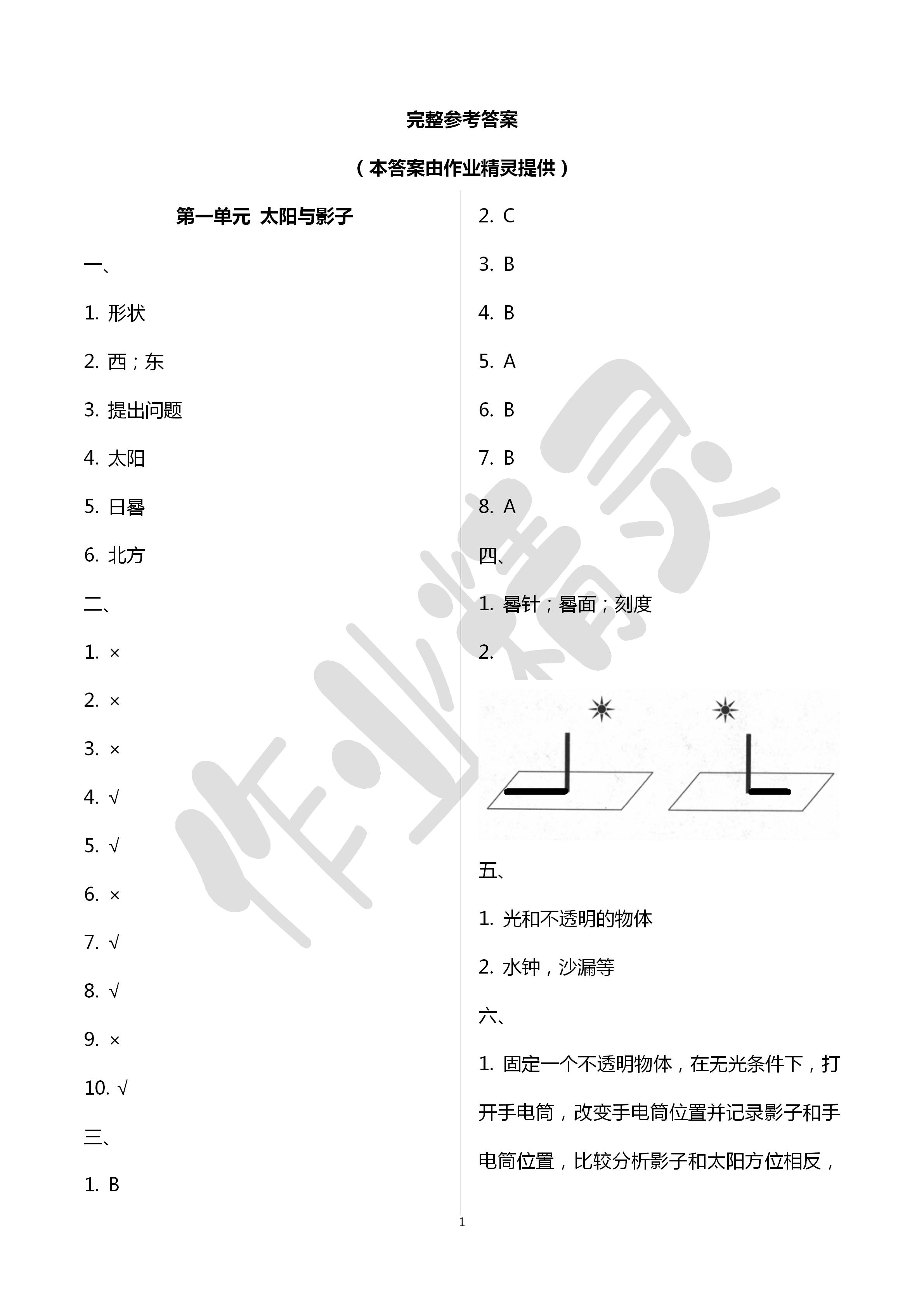 2020年能力素養(yǎng)自主檢測單元檢測卷三年級科學(xué)下冊人教版 第1頁