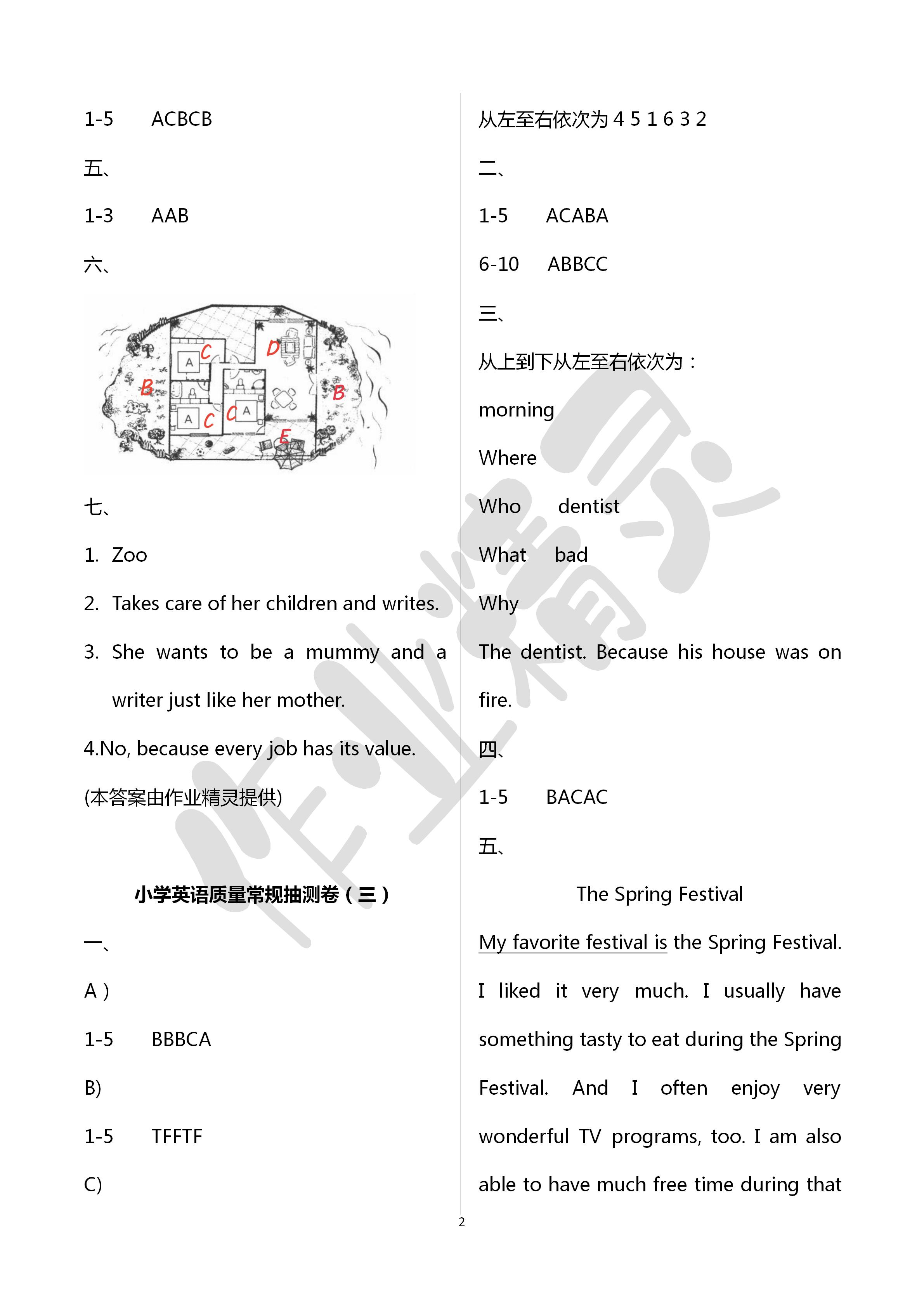 2020年小學(xué)總復(fù)習(xí)單元過關(guān)目標(biāo)檢測卷英語 第2頁