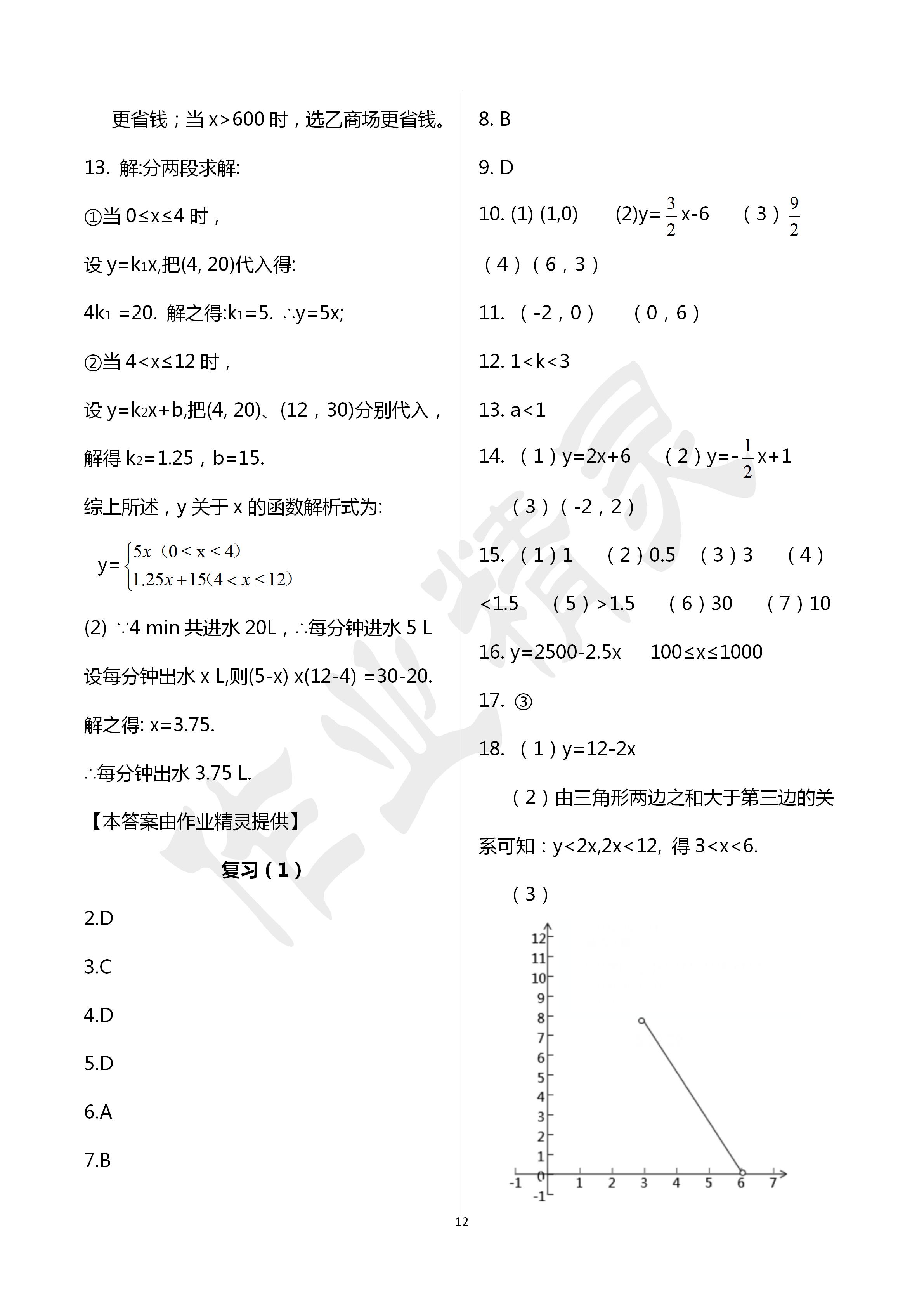 2020年活页练习八年级数学下册福建少年儿童出版社 第12页