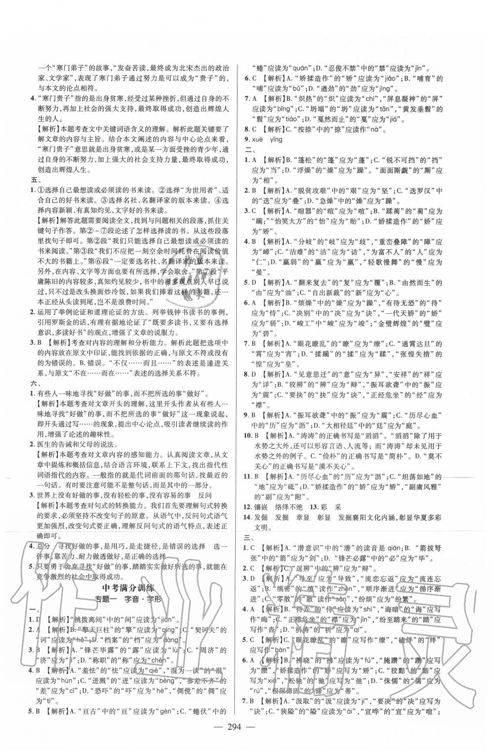 2020年中考備戰(zhàn)策略語(yǔ)文山東專版 第10頁(yè)