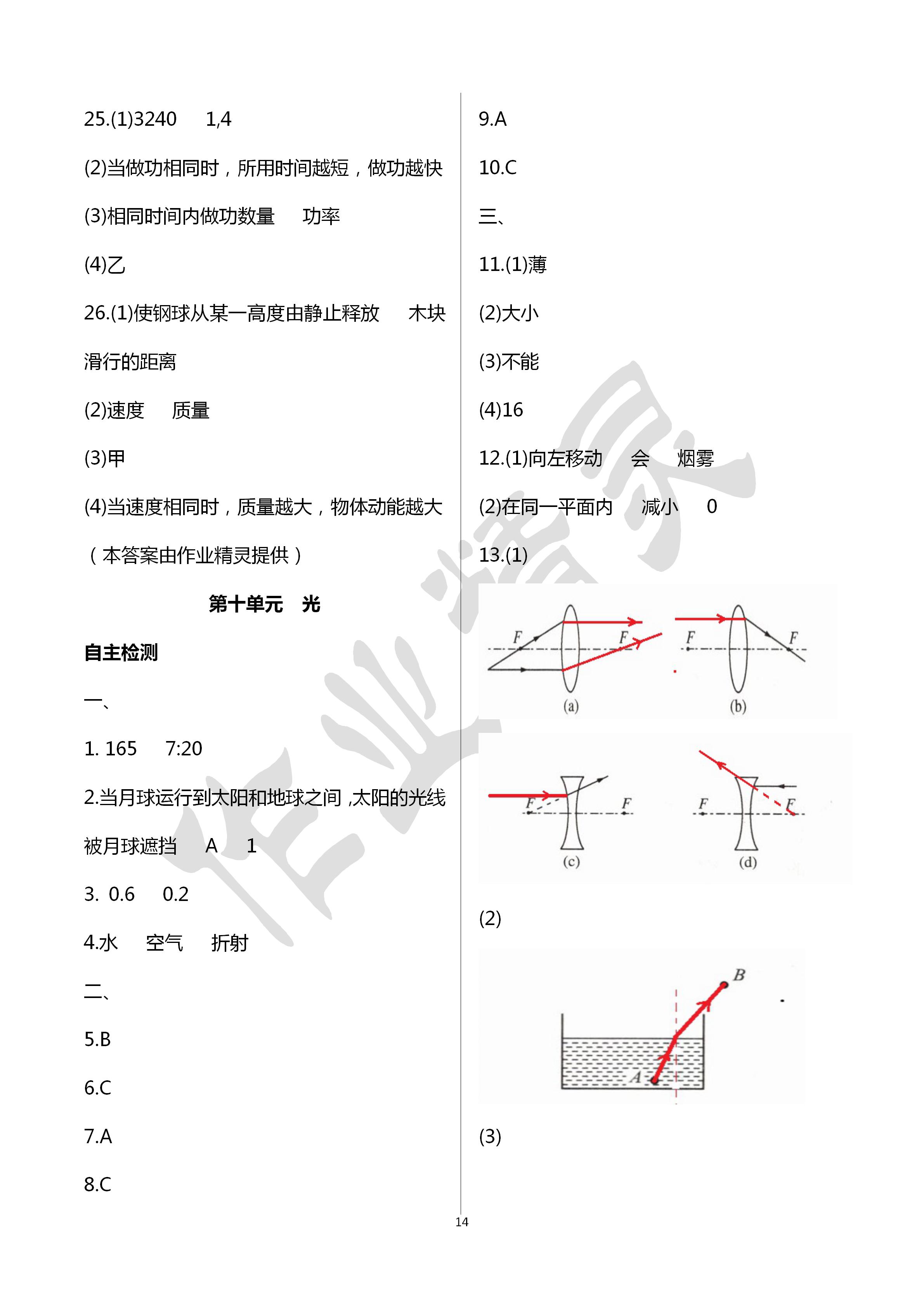 2020年初中畢業(yè)升學考試指南物理 第14頁