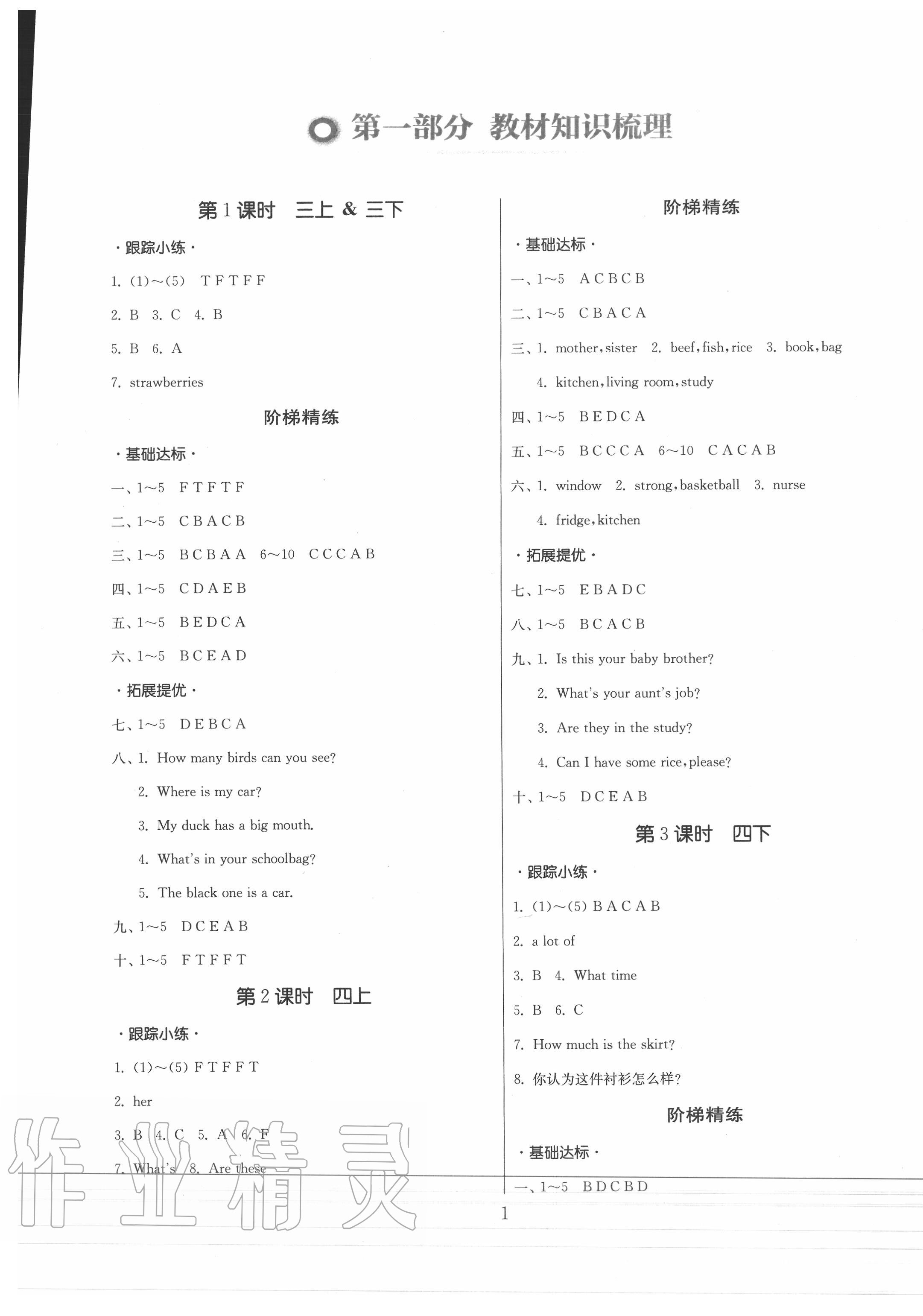 2020年实验班小学毕业总复习英语 第1页