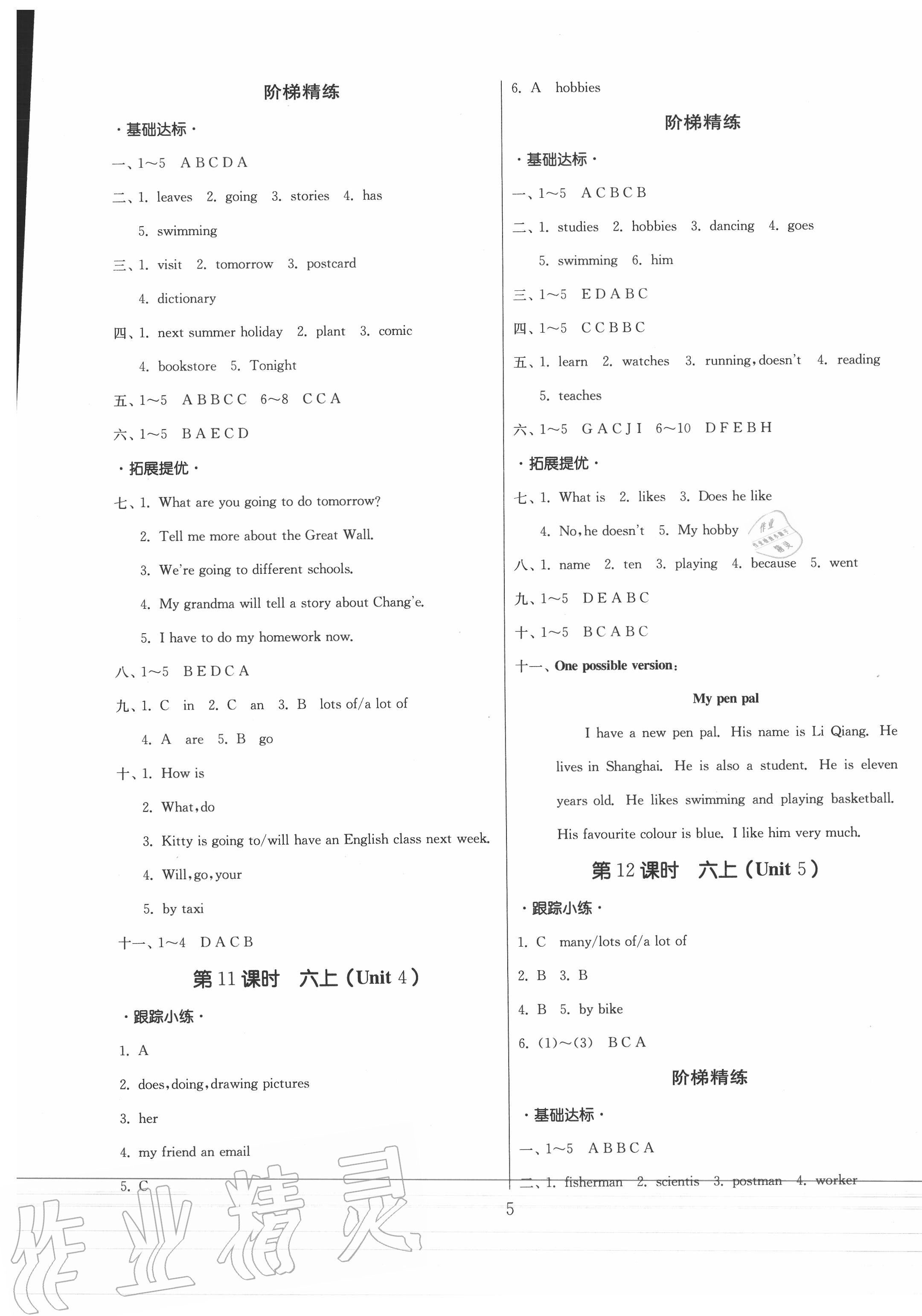 2020年实验班小学毕业总复习英语 第5页