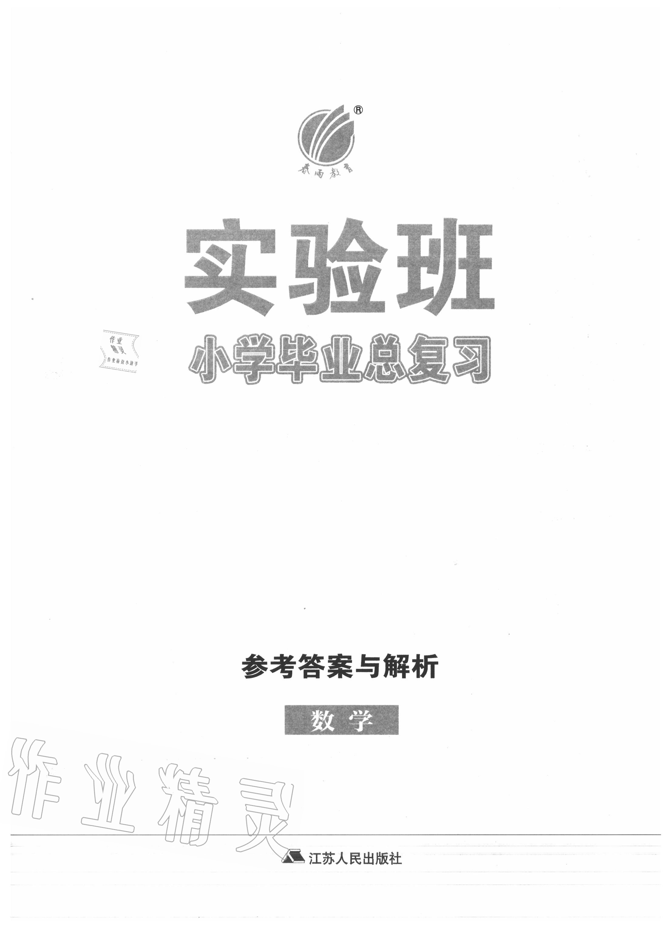 2020年实验班小学毕业总复习数学 第1页