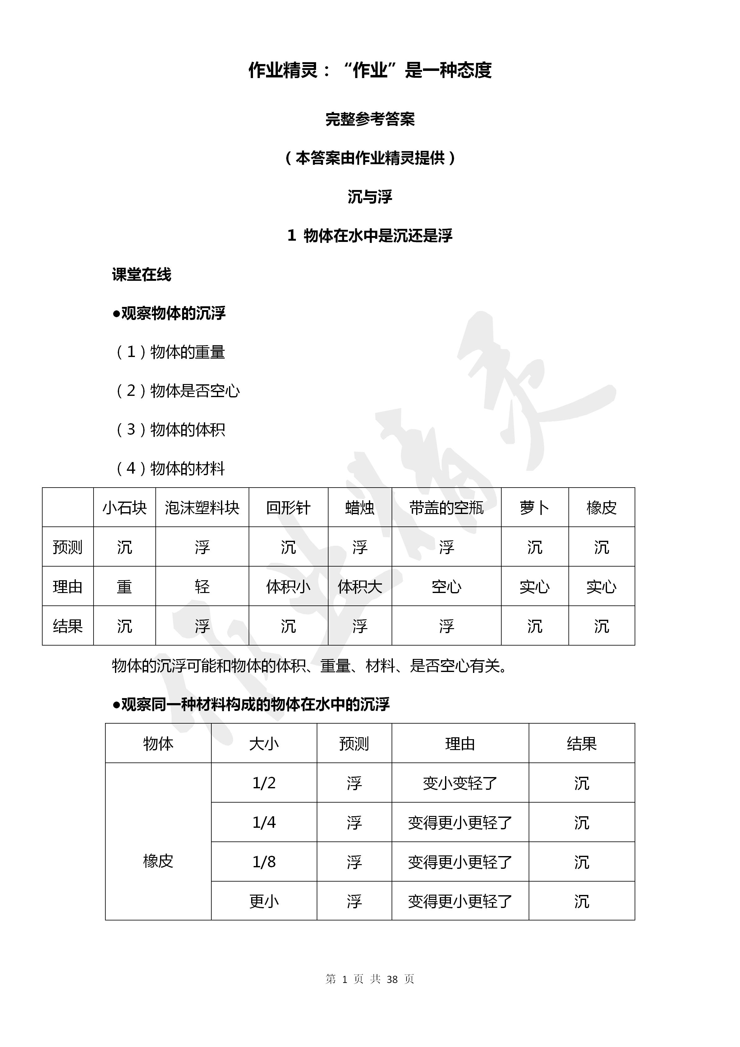 2020年學(xué)生活動(dòng)手冊五年級(jí)科學(xué)下冊教科版 第1頁