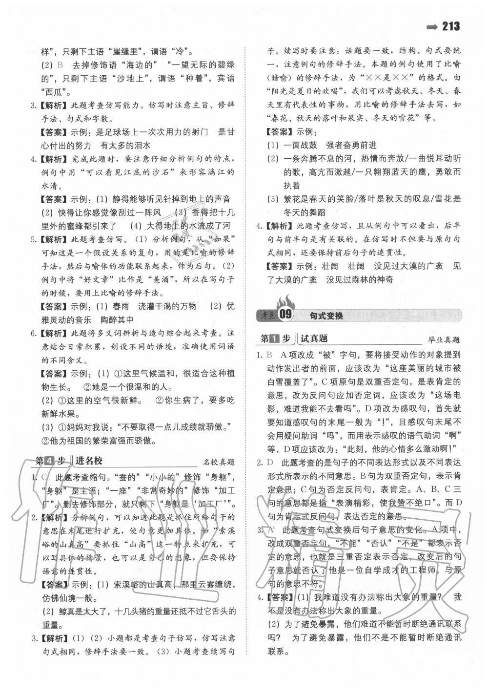 2020年一本小升初名校冲刺必备方案语文部编版 第11页