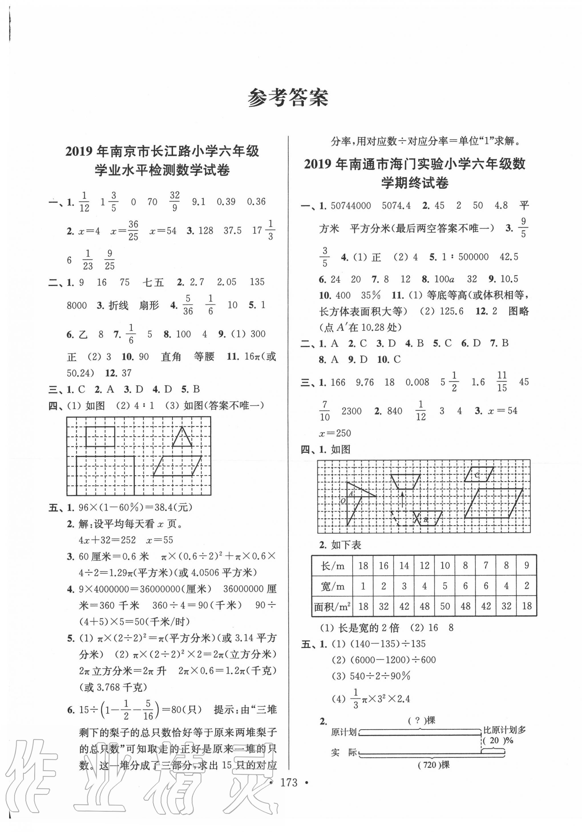 2020年超能学典江苏13大市名牌小学毕业升学真卷精编数学 第1页