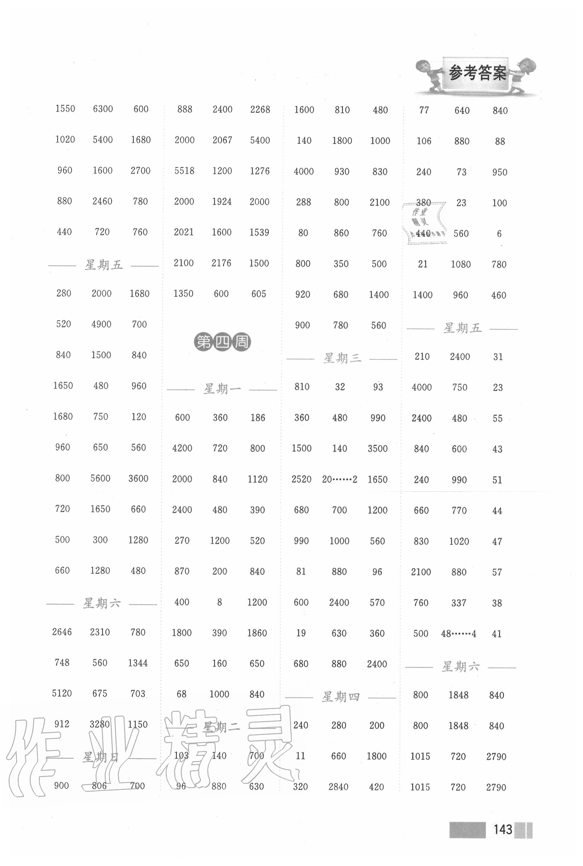 2020年小學(xué)數(shù)學(xué)計(jì)算高手三年級下冊蘇教版雙色版 第3頁