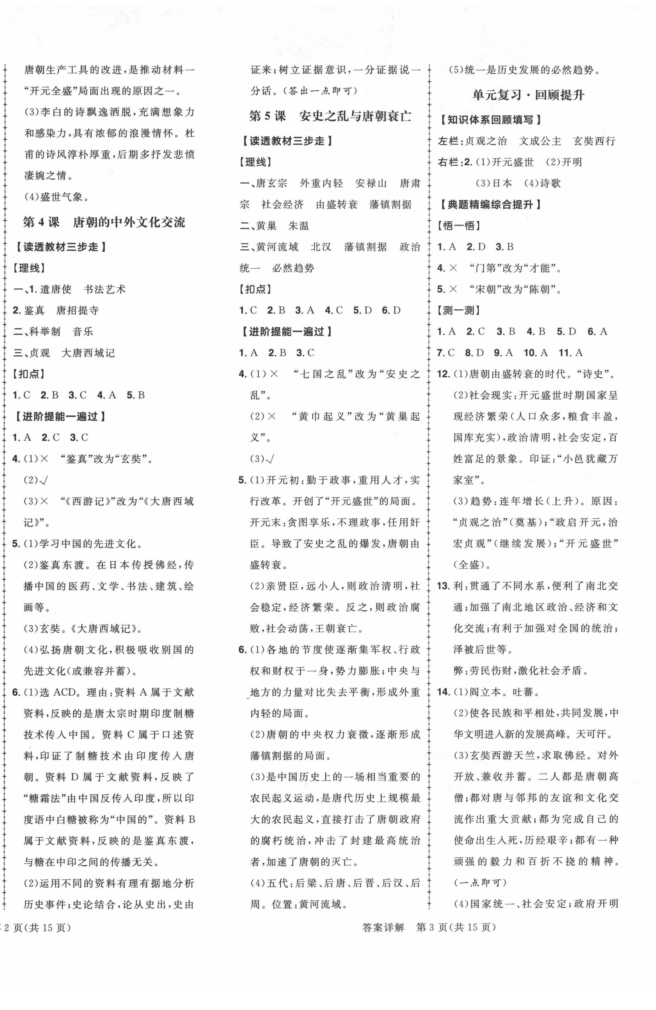 2020年練出好成績(jī)七年級(jí)歷史下冊(cè)人教版安徽專版 第2頁(yè)