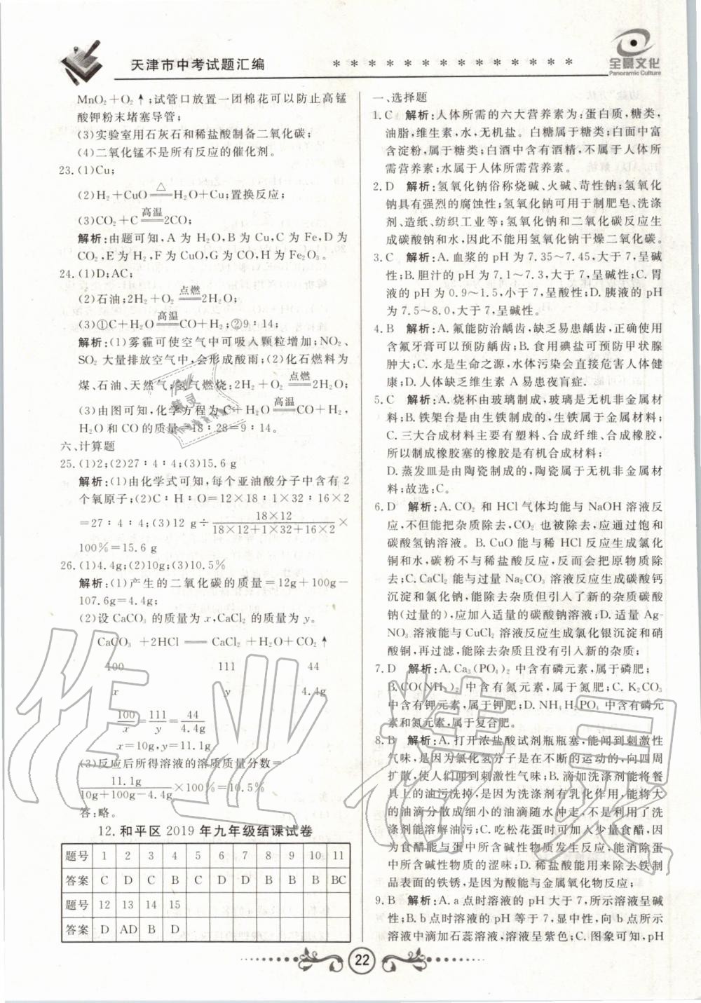 2020年天津中考試題薈萃及詳解化學(xué) 第22頁