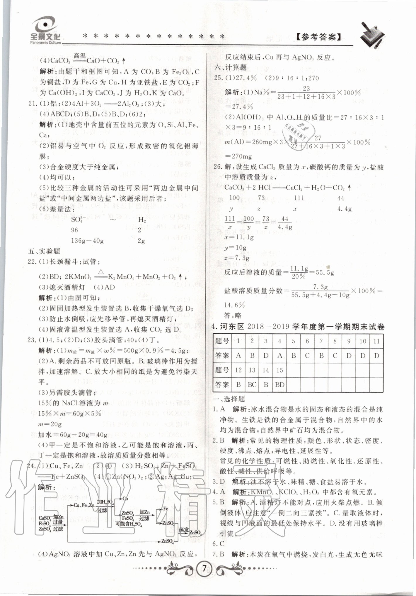 2020年天津中考試題薈萃及詳解化學(xué) 第7頁(yè)