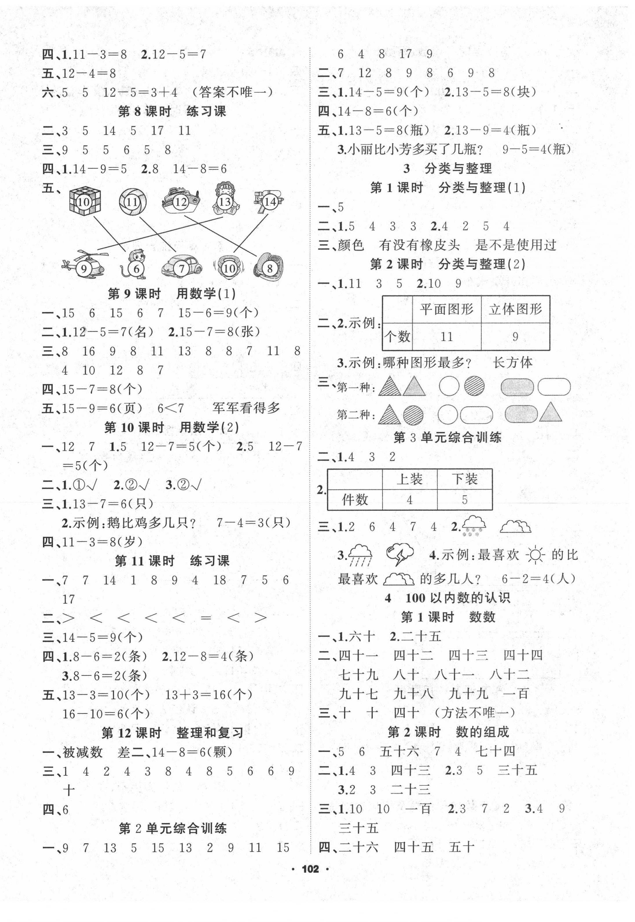 2020年新征程一年級數學下冊人教版 第2頁