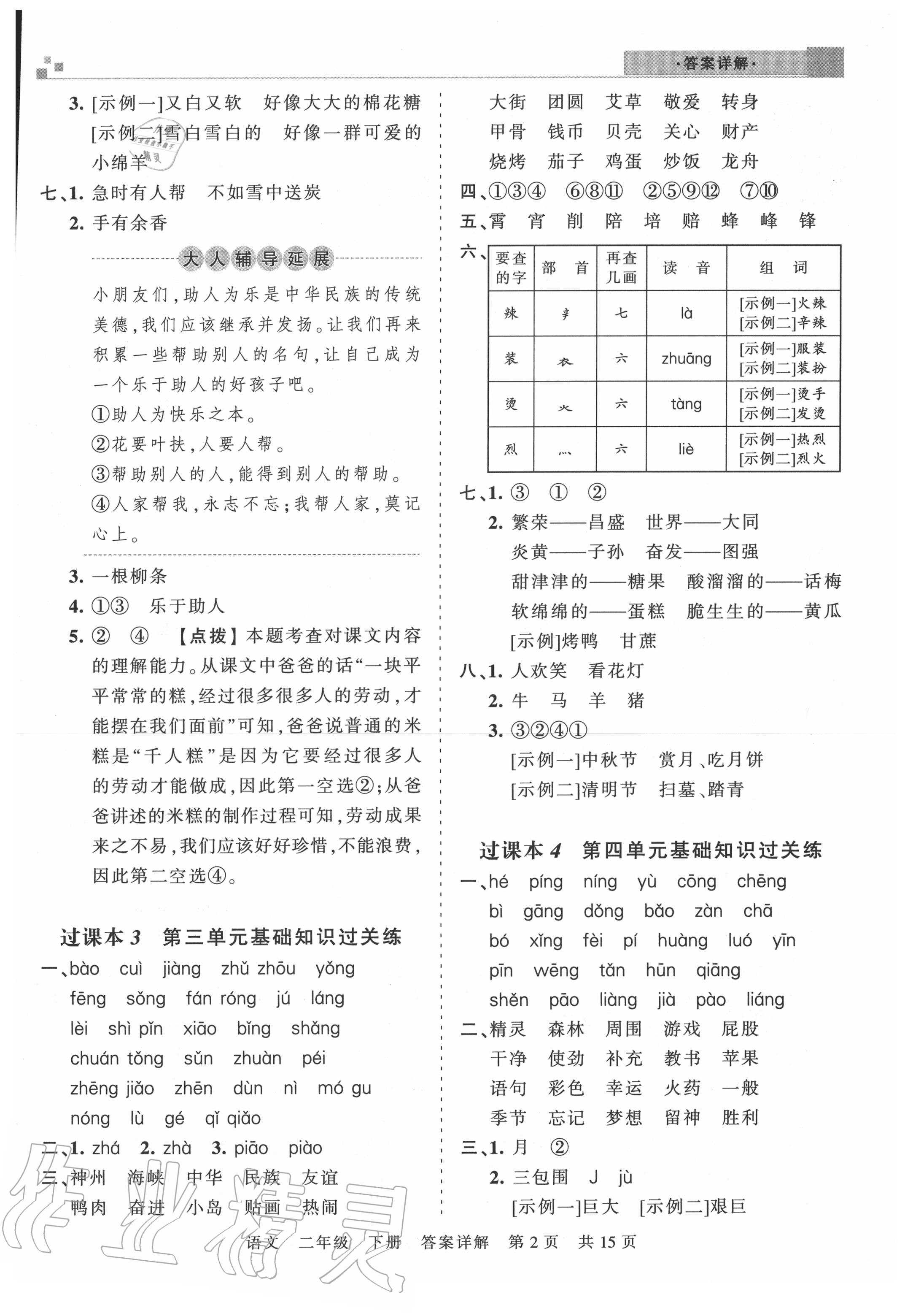 2020年王朝霞期末真題精編二年級語文下冊人教版武漢專版 第3頁