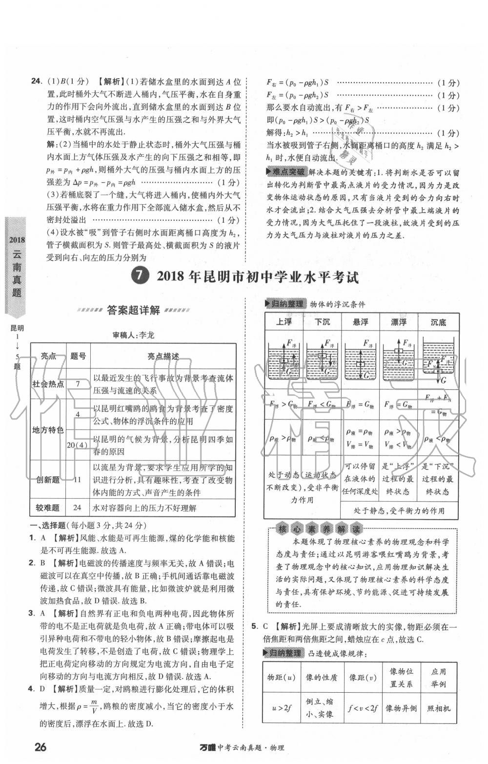2020年萬唯中考云南真題物理 第26頁