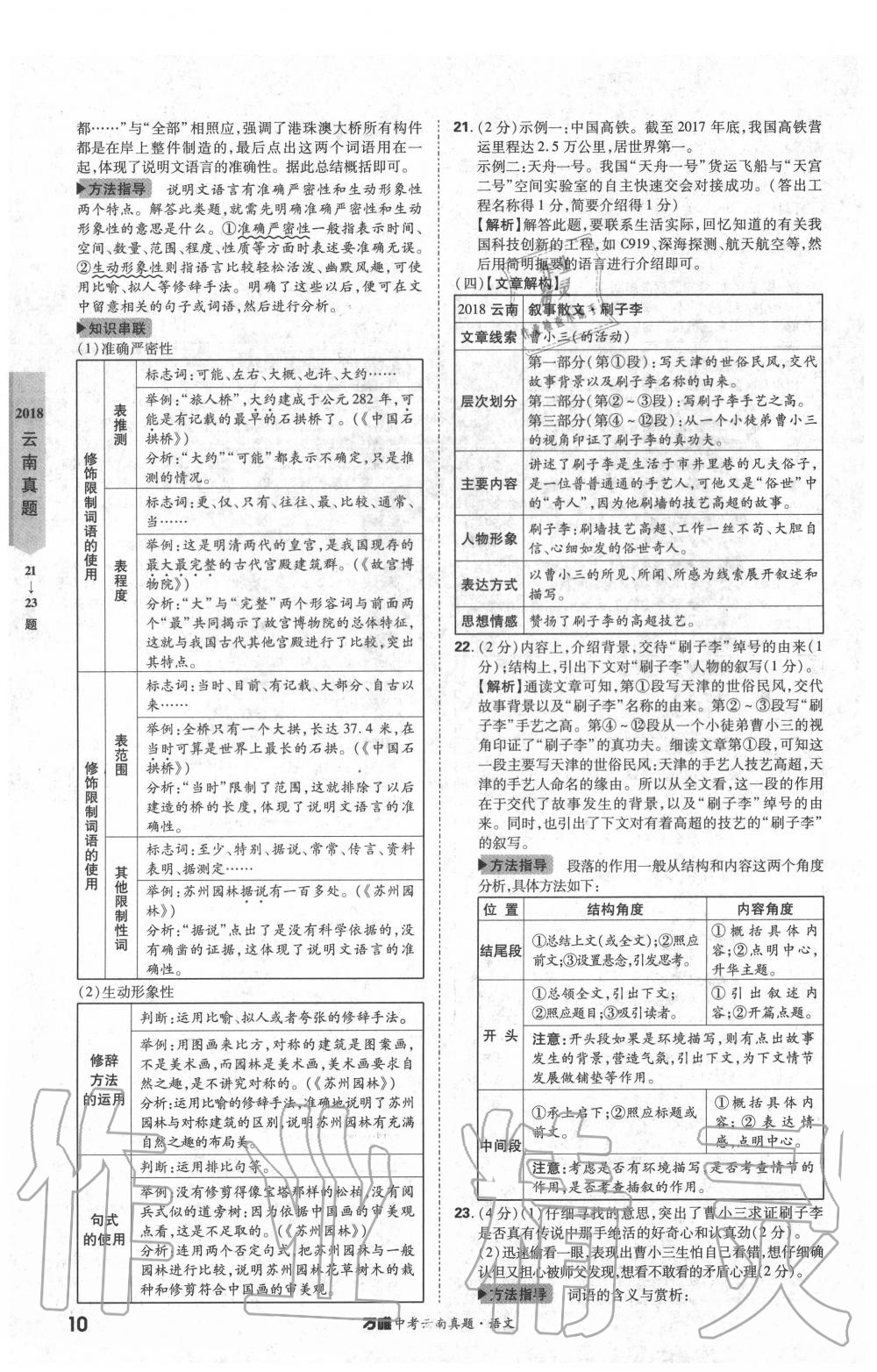 2020年萬唯中考云南真題語文 第10頁