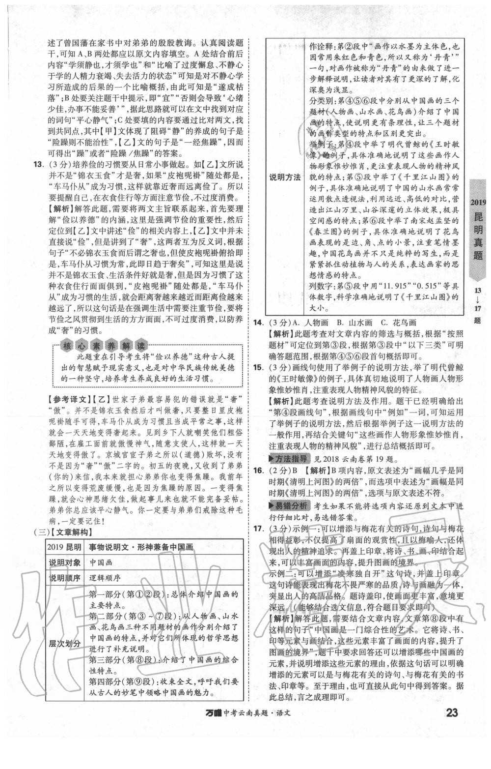 2020年萬唯中考云南真題語文 第23頁