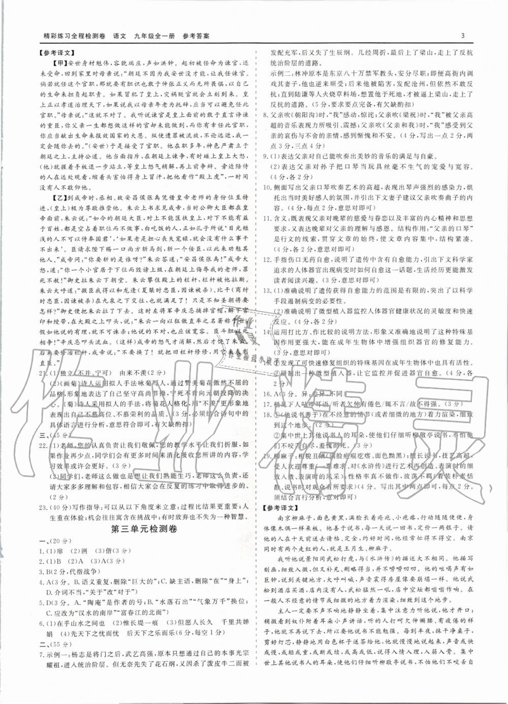 2019年全程檢測(cè)卷九年級(jí)語(yǔ)文全一冊(cè)人教版 第3頁(yè)