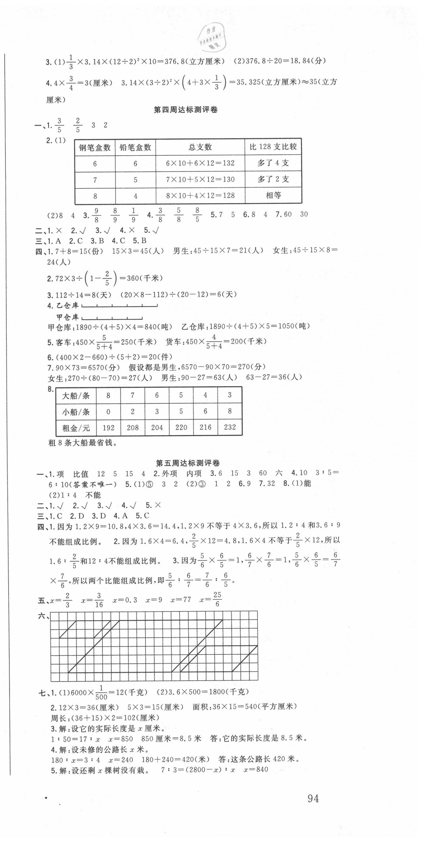 2020年状元大考卷六年级数学下册苏教版 第3页