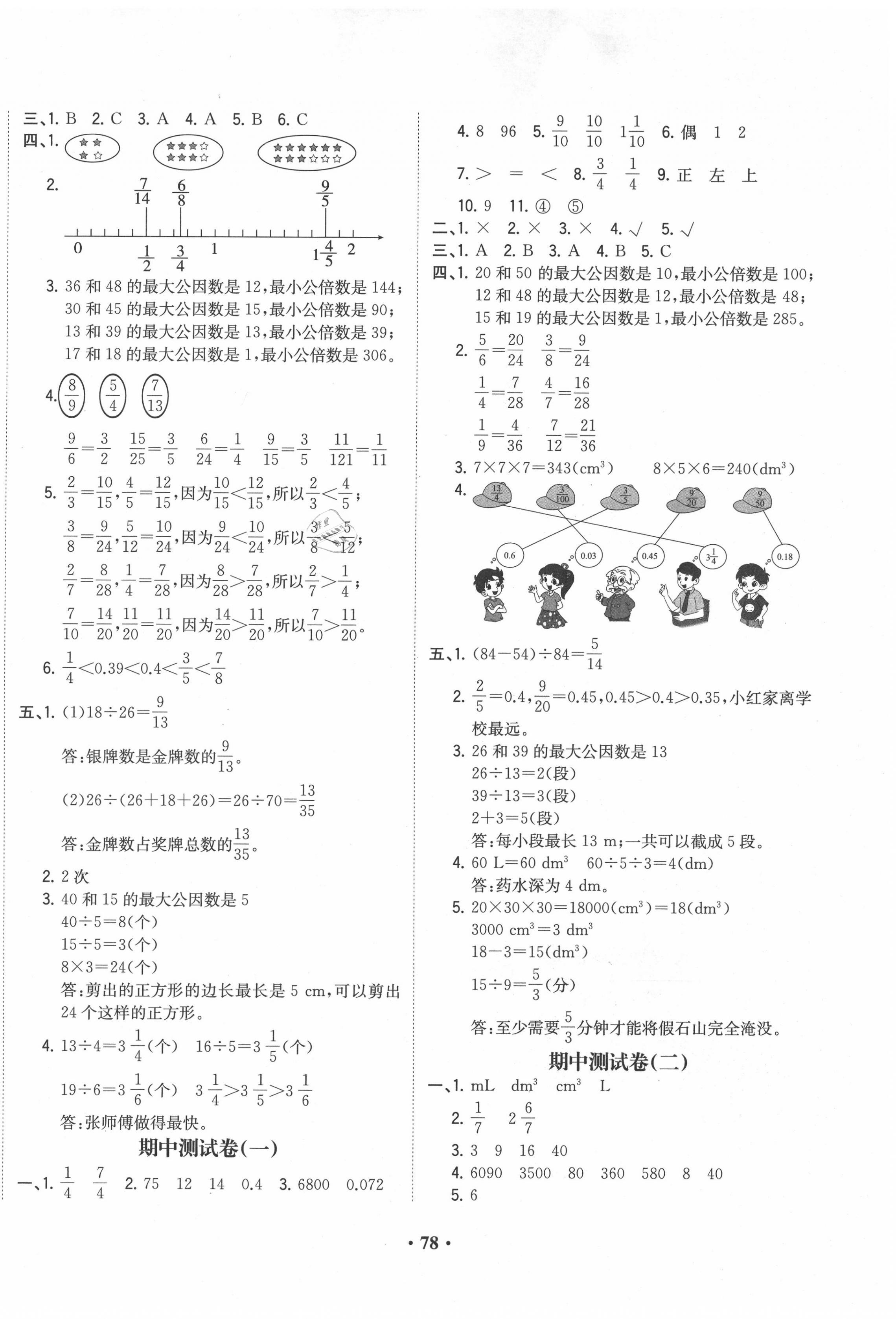 2020年陽(yáng)光課堂質(zhì)監(jiān)天津單元檢測(cè)卷五年級(jí)數(shù)學(xué)下冊(cè)通用版 第2頁(yè)