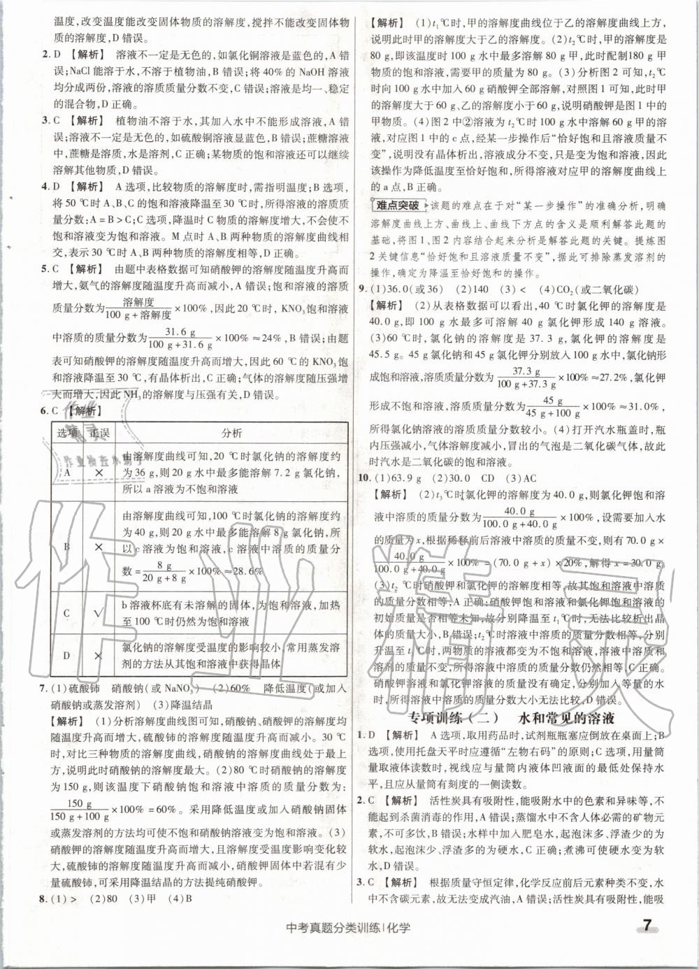 2020年金考卷中考真題分類訓(xùn)練化學(xué) 第7頁(yè)