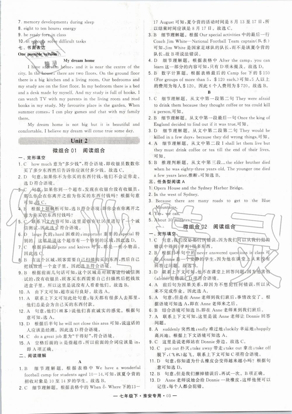 2020年經(jīng)綸學(xué)典學(xué)霸組合訓(xùn)練七年級英語下冊譯林版淮安專版 第5頁