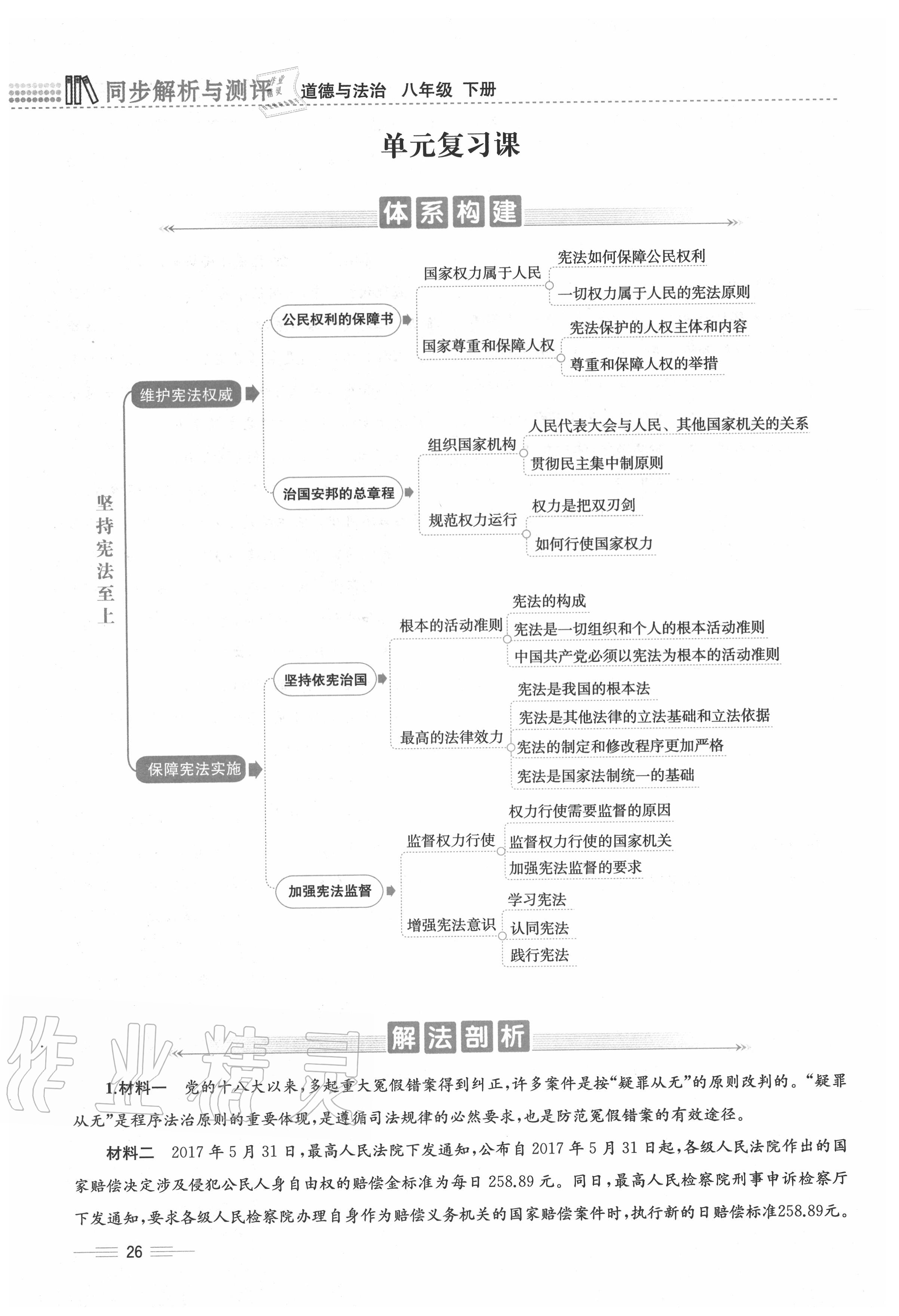 2020年人教金學典同步解析與測評八年級道德與法治下冊人教版云南專版 第26頁