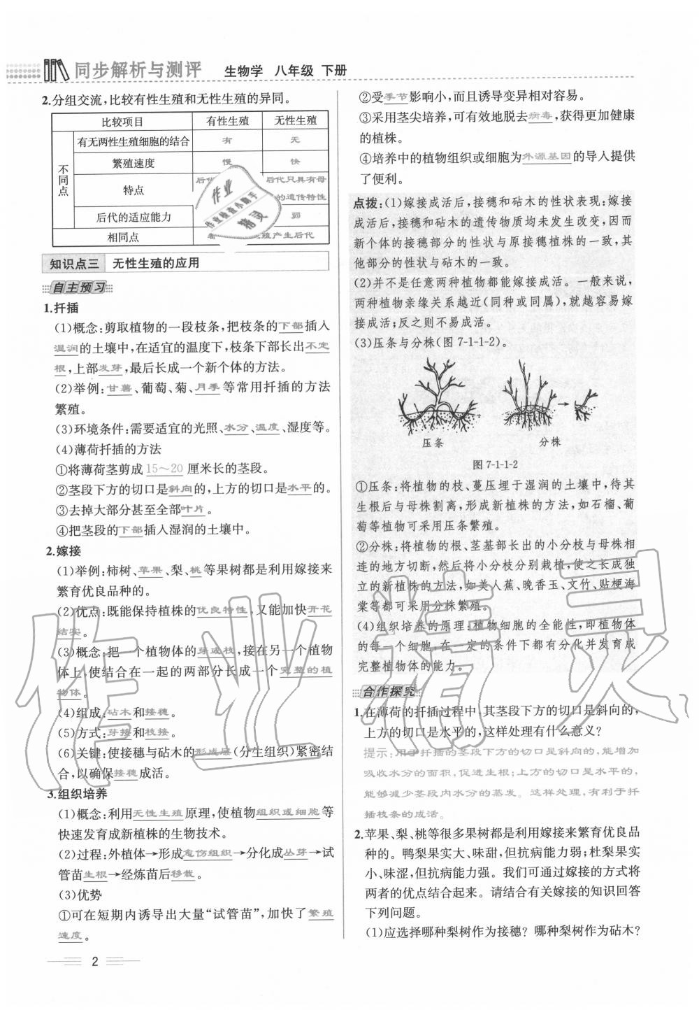 2020年人教金學典同步解析與測評八年級生物下冊人教版云南專版 第2頁