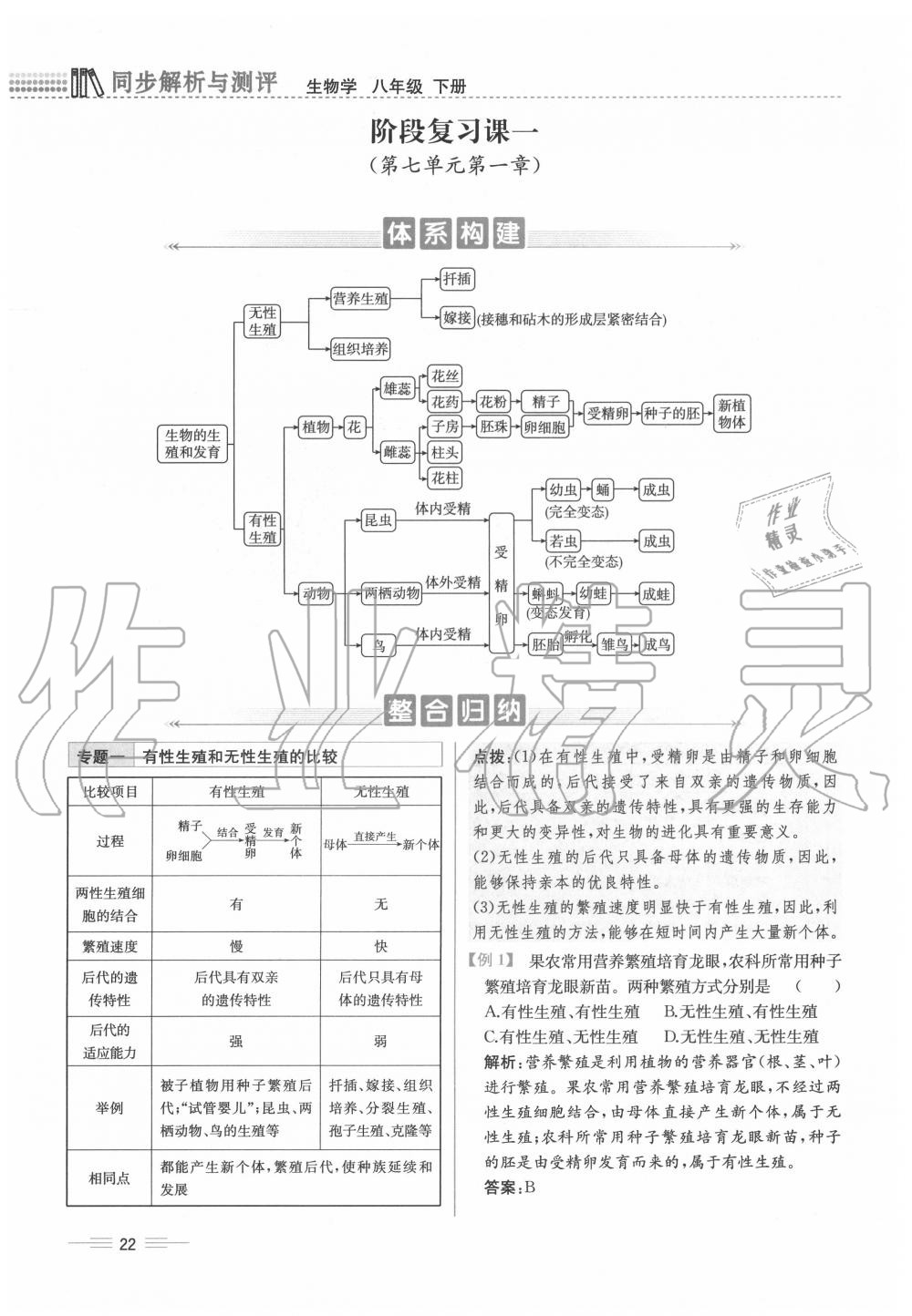 2020年人教金學(xué)典同步解析與測評八年級生物下冊人教版云南專版 第22頁