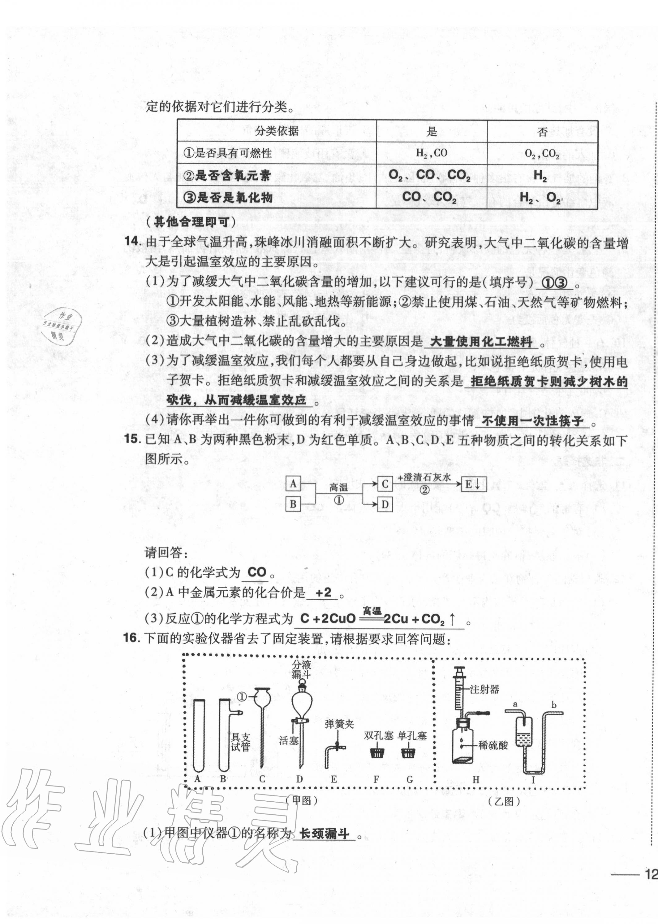 2020年中考1號中考總復(fù)習(xí)單元專項(xiàng)過關(guān)卷化學(xué) 第23頁