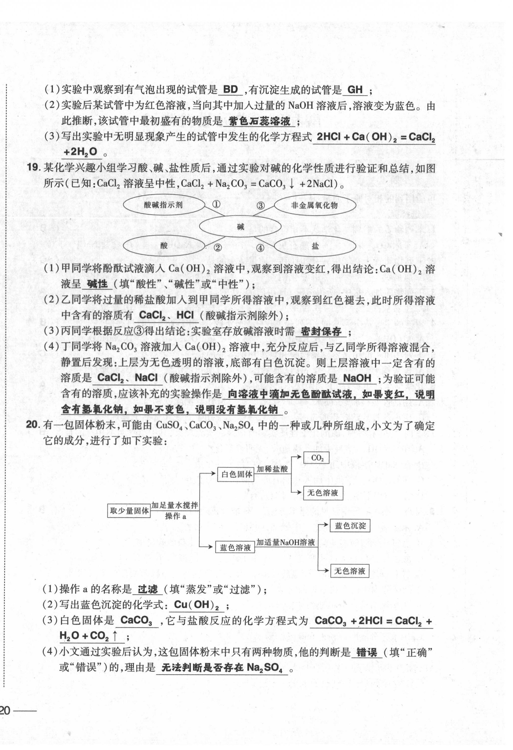 2020年中考1號中考總復(fù)習(xí)單元專項過關(guān)卷化學(xué) 第40頁
