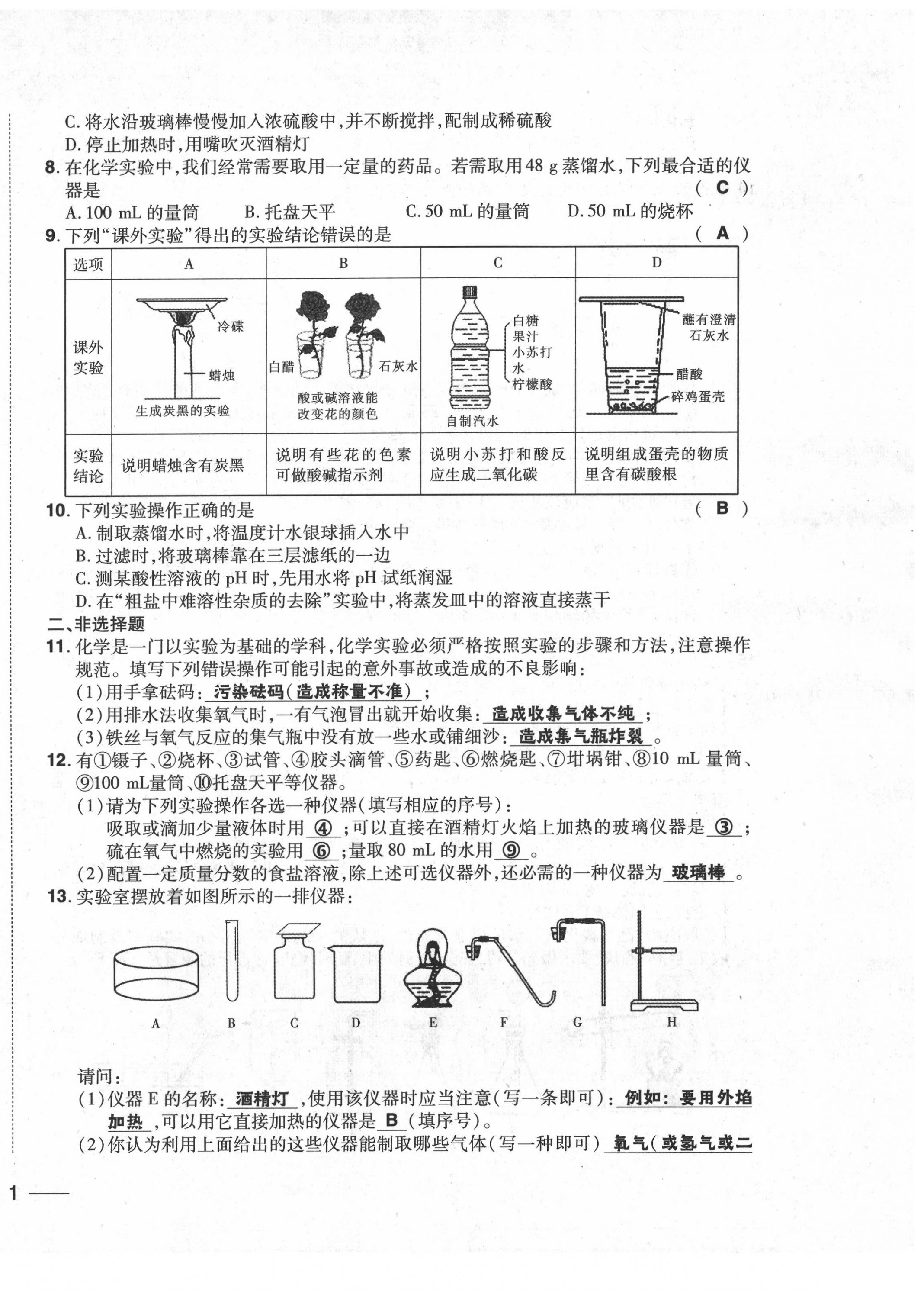 2020年中考1號中考總復(fù)習(xí)單元專項(xiàng)過關(guān)卷化學(xué) 第2頁