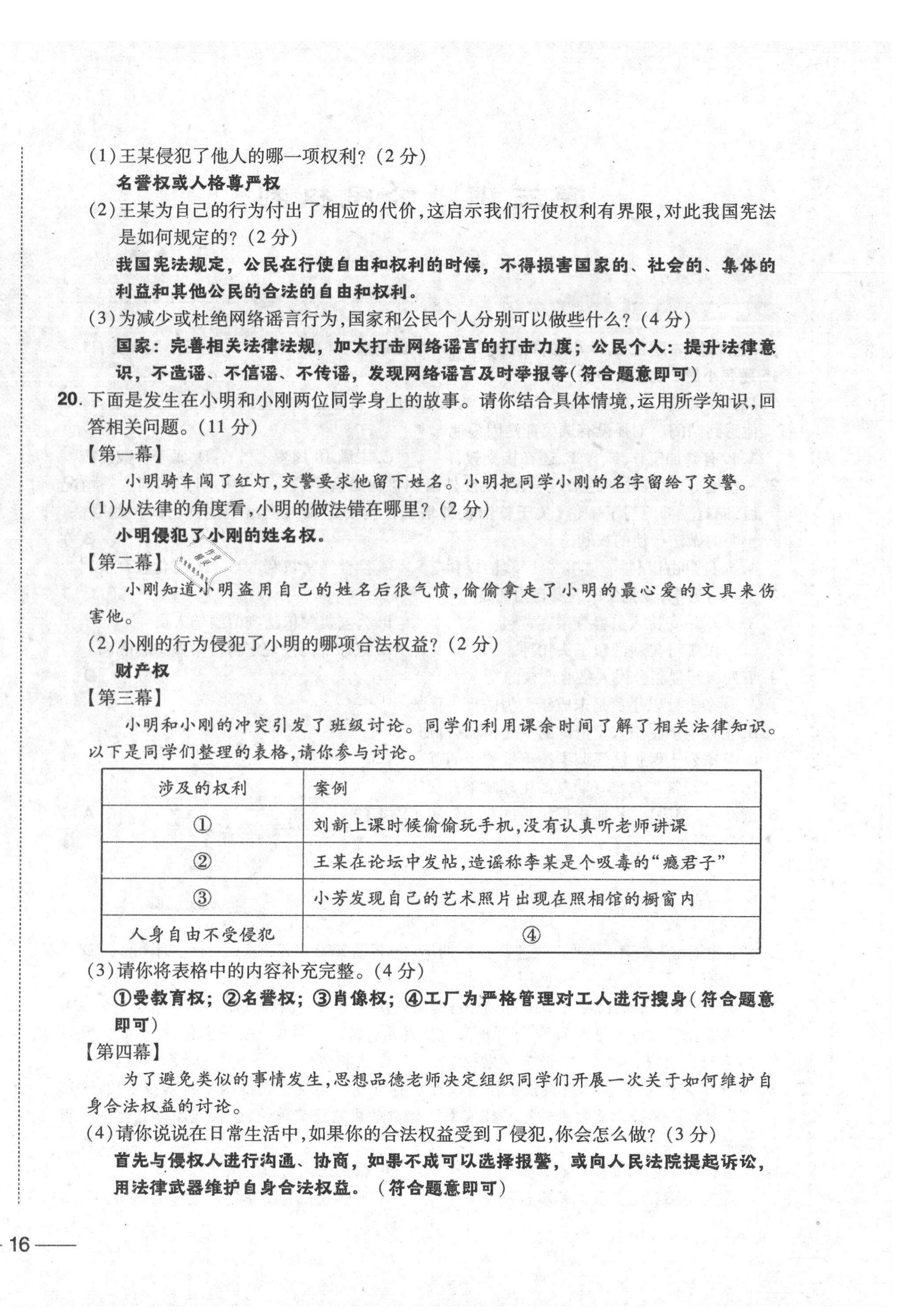 2020年中考1號(hào)中考總復(fù)習(xí)單元專項(xiàng)過(guò)關(guān)卷道德與法治 第32頁(yè)