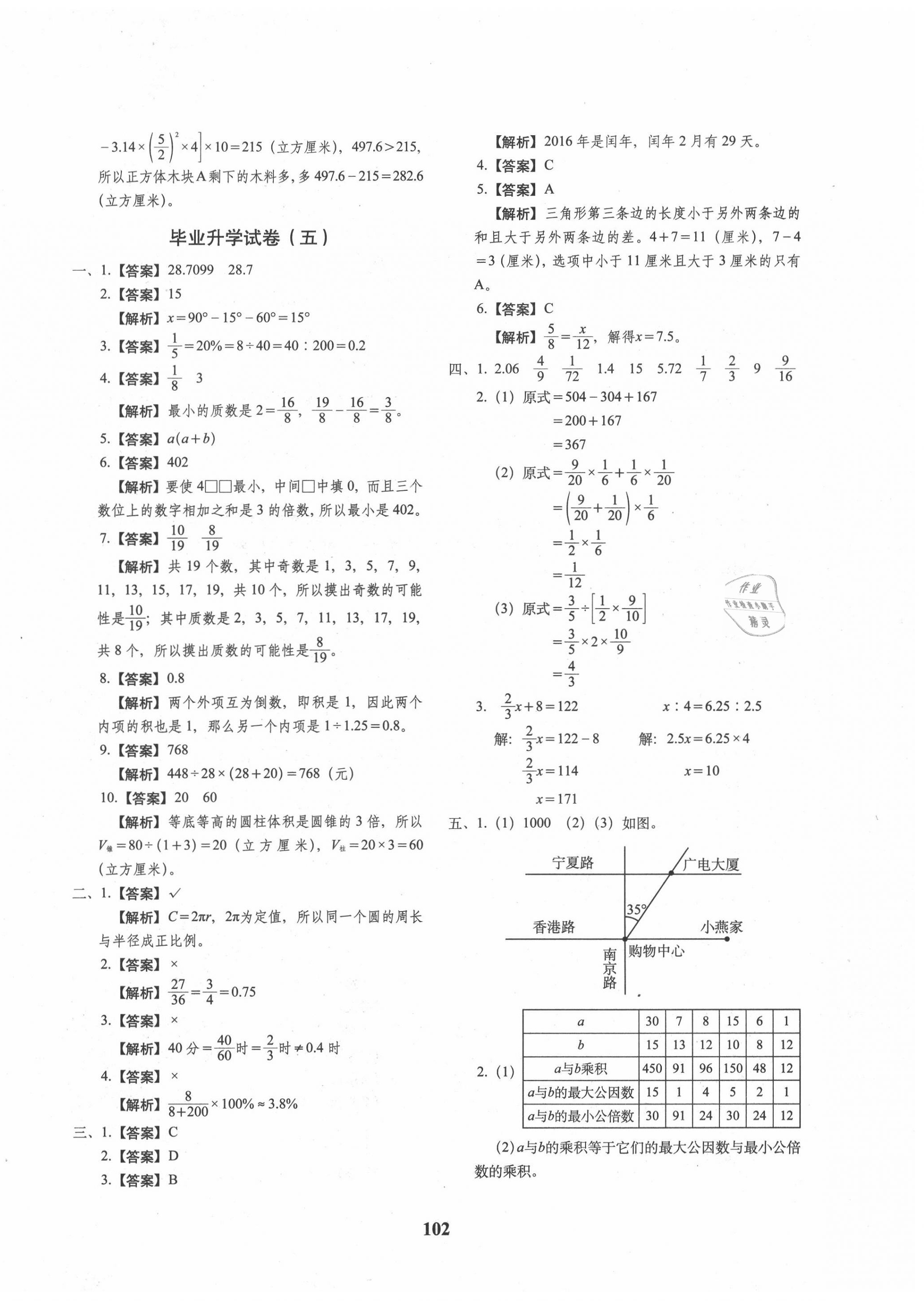 2020年68所名校图书小升初押题卷名校密题数学 第6页