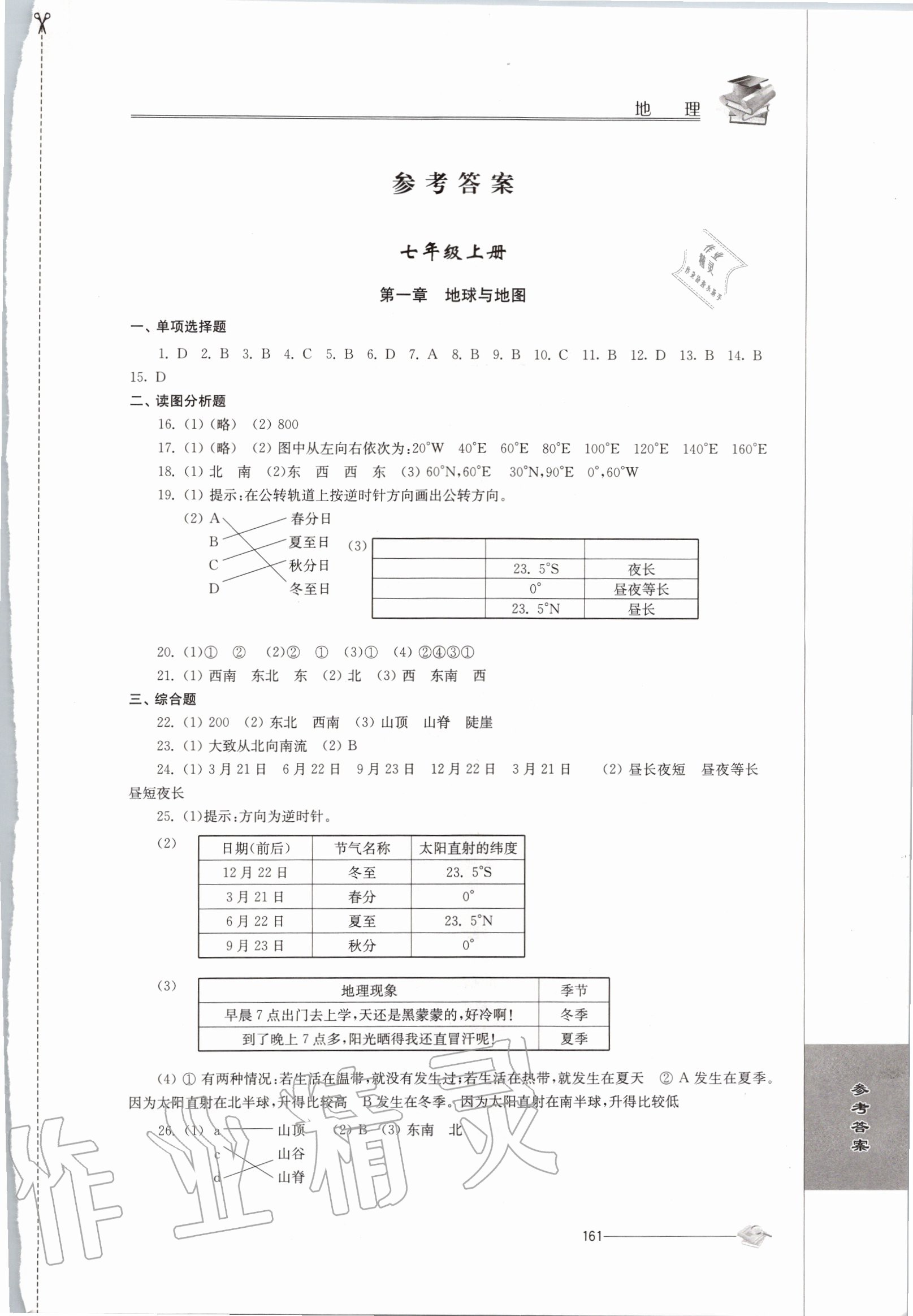 2020年初中复习与能力训练地理 第1页