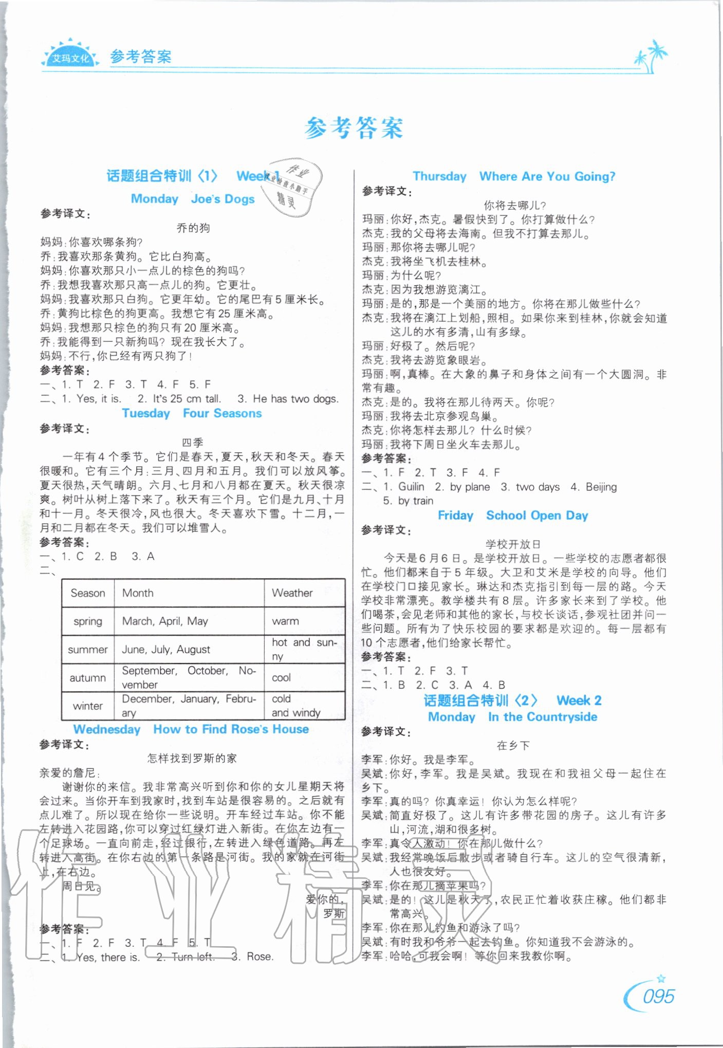 2020年艾瑪英語閱讀六年級下冊人教版 第1頁