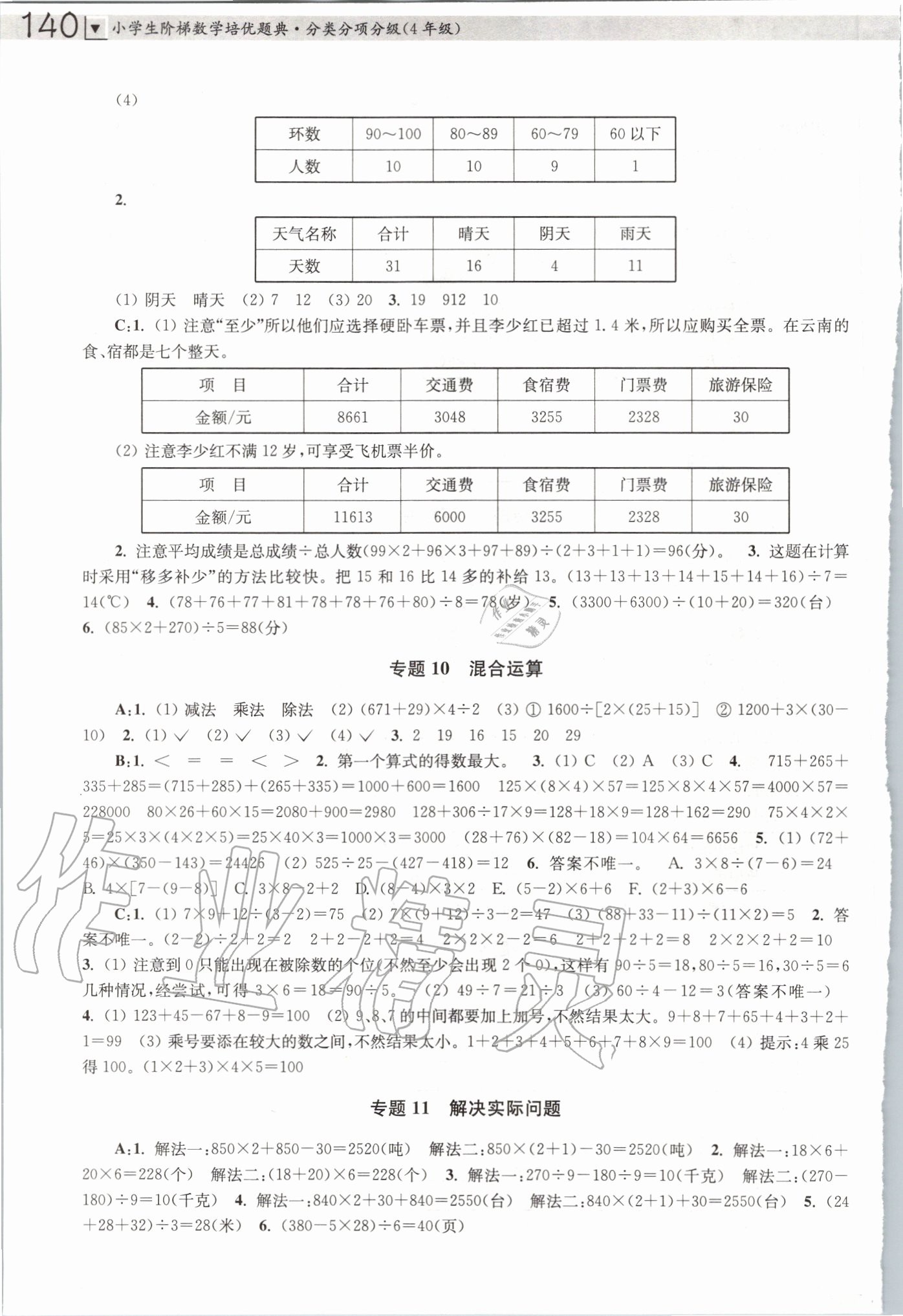 2020年小學(xué)生階梯數(shù)學(xué)培優(yōu)題典四年級(jí) 參考答案第6頁(yè)