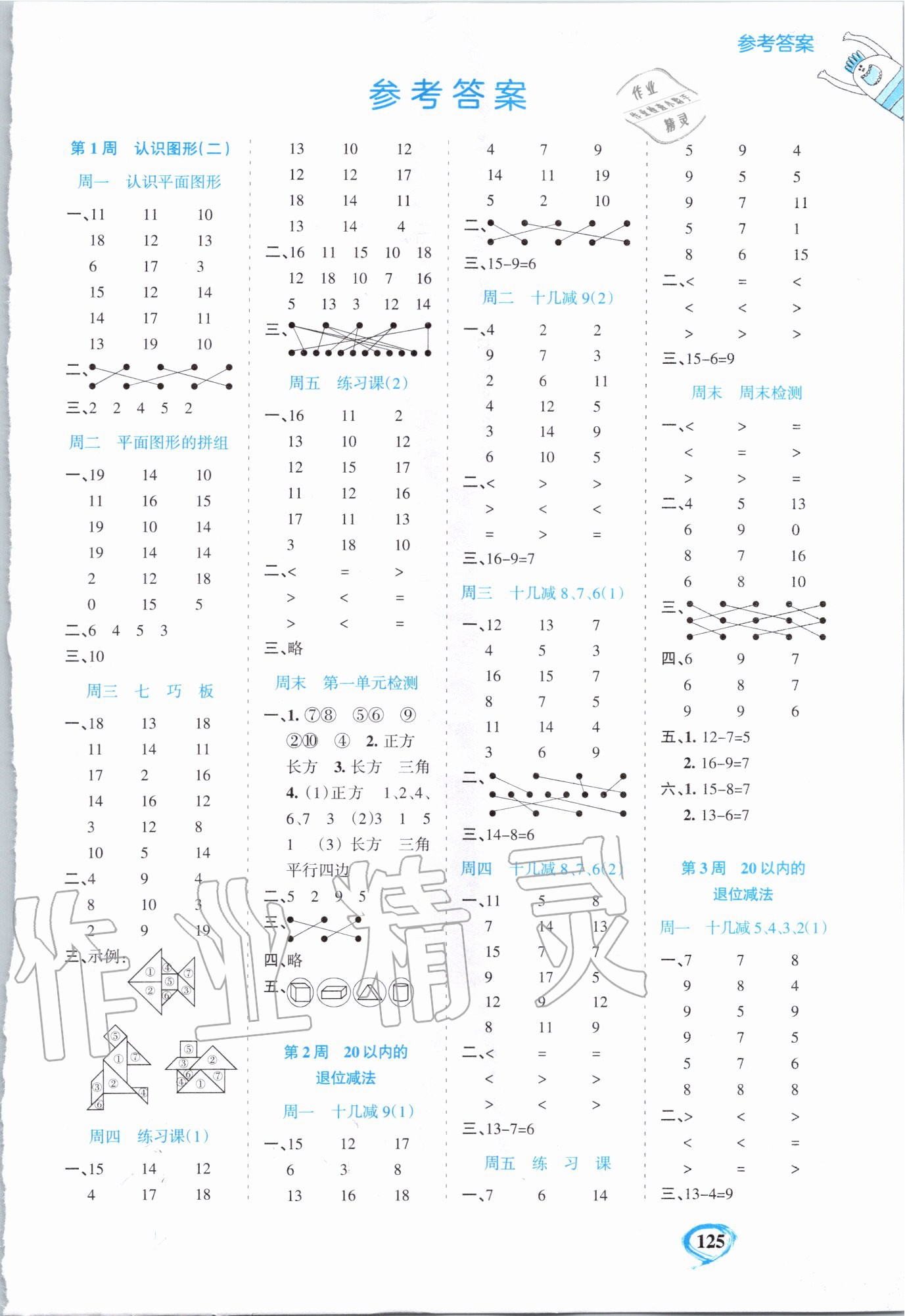 2020年小學數學計算全能四年級數學下冊人教版 第1頁
