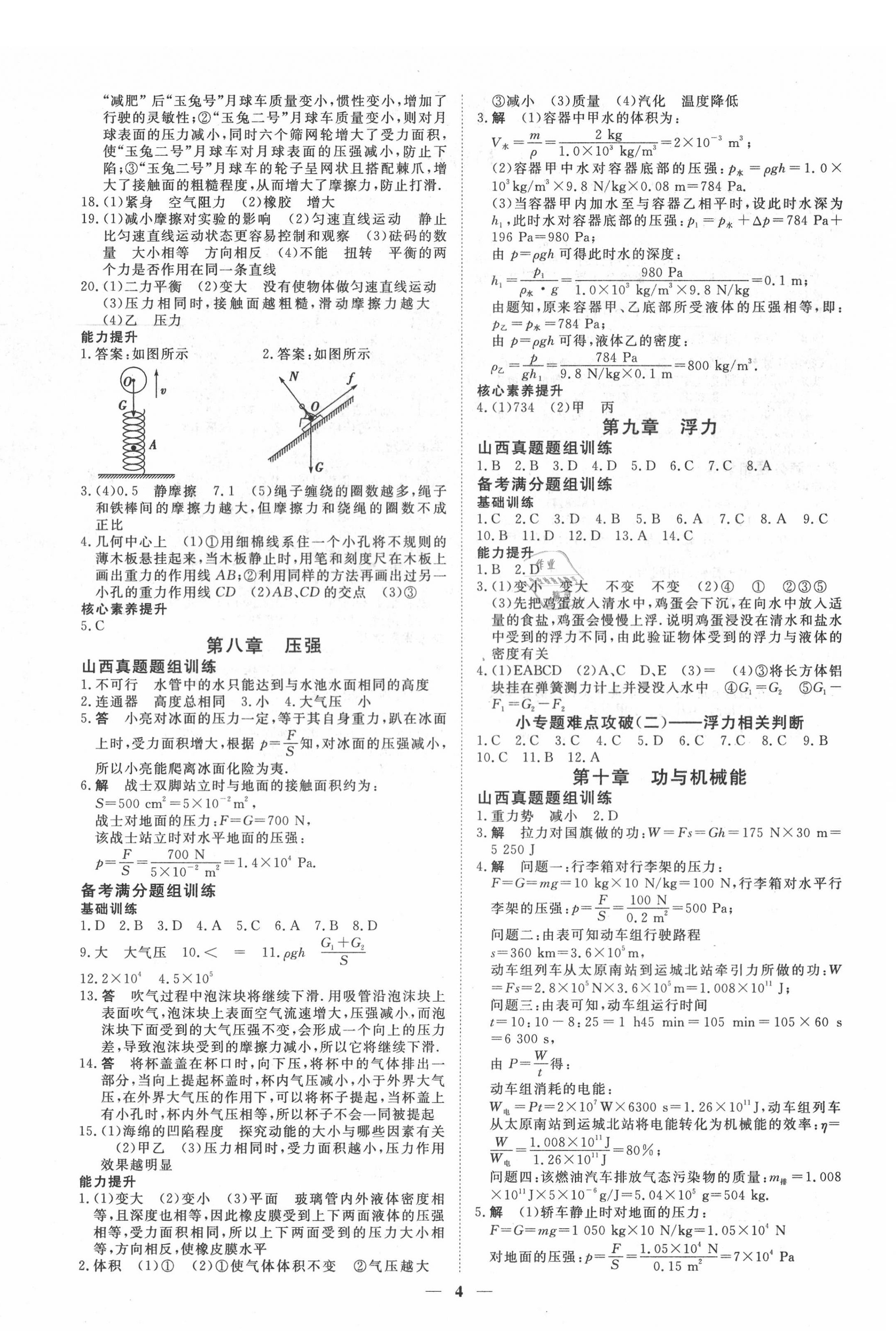 2020年山西暢行中考物理 第4頁