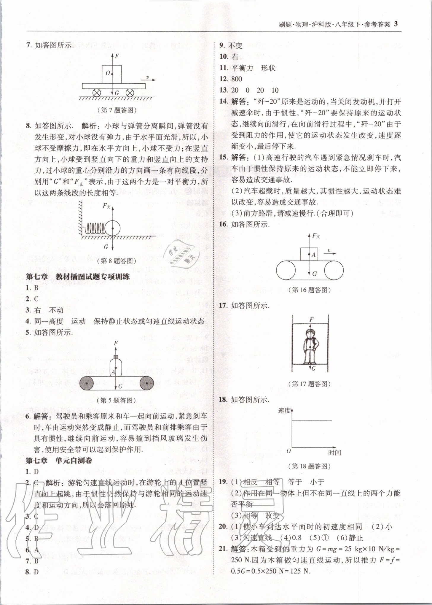 2020年北大綠卡刷題八年級物理下冊滬科版 第3頁