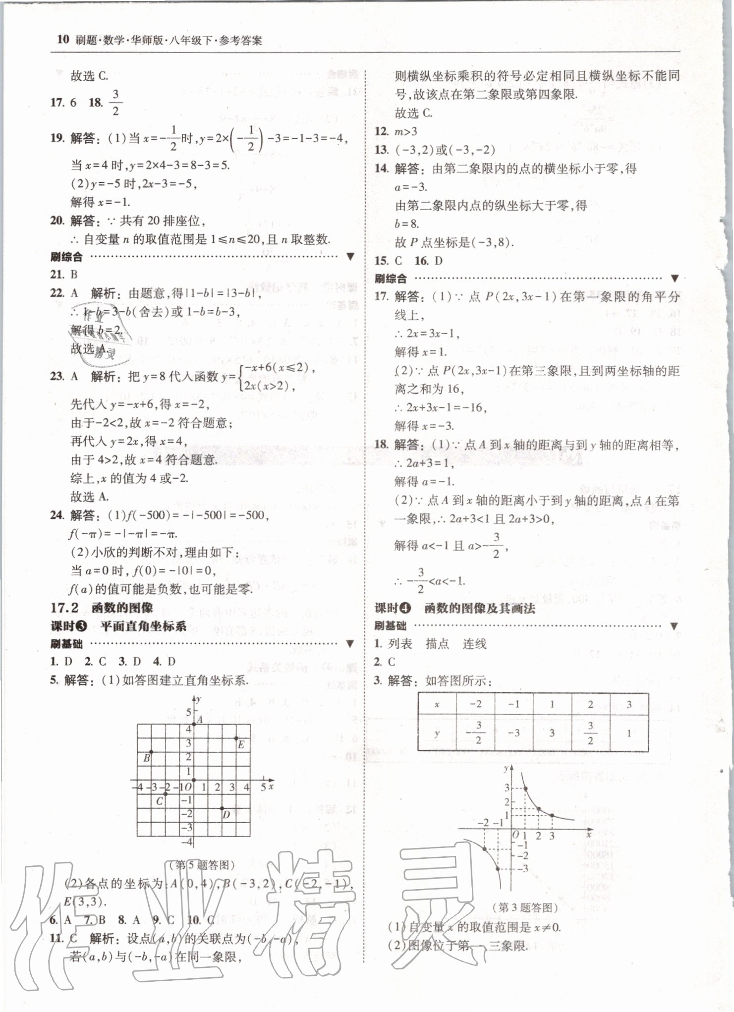 2020年北大綠卡刷題八年級(jí)數(shù)學(xué)下冊(cè)華師大版 第10頁(yè)