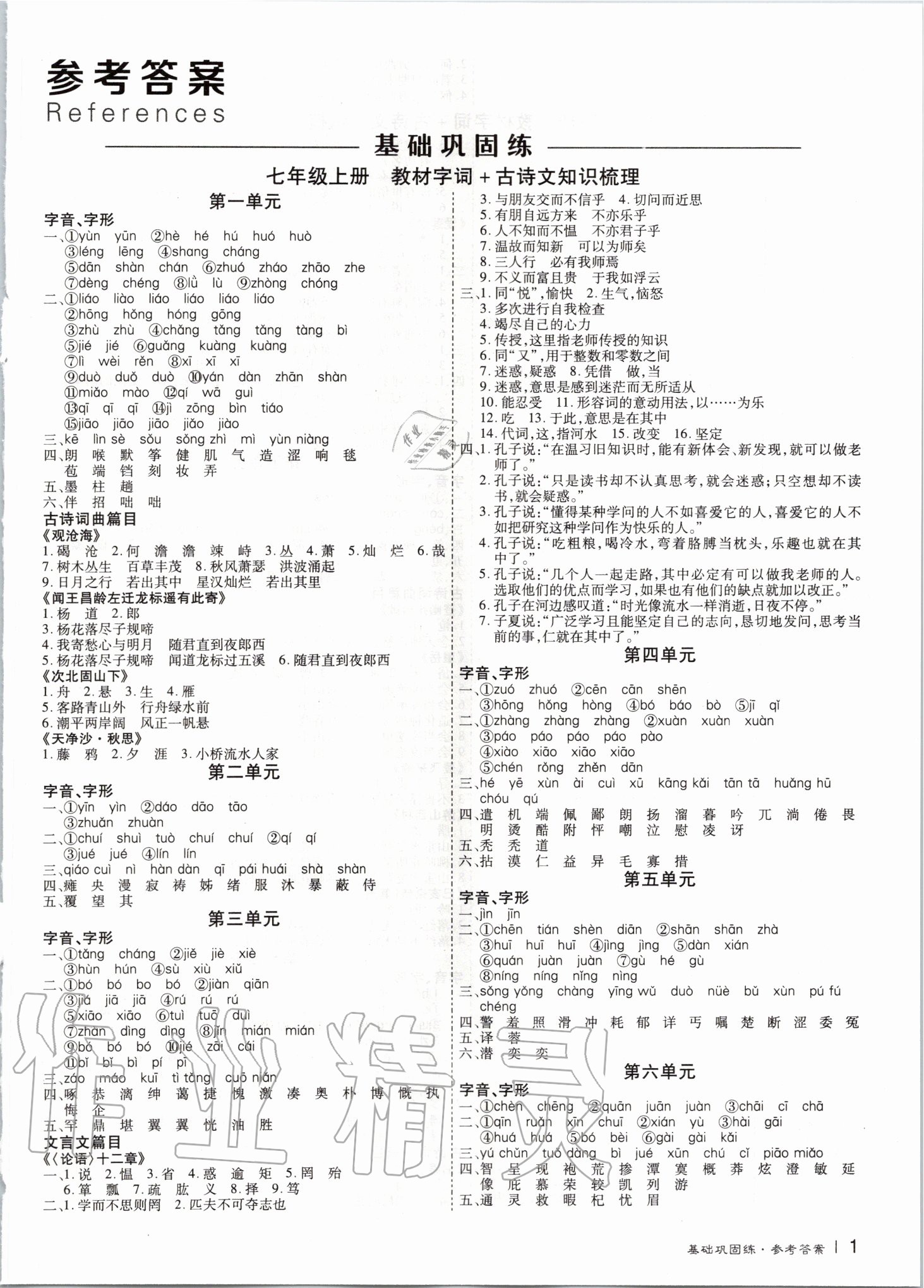 2020年中考提分特訓語文河南專版 第1頁