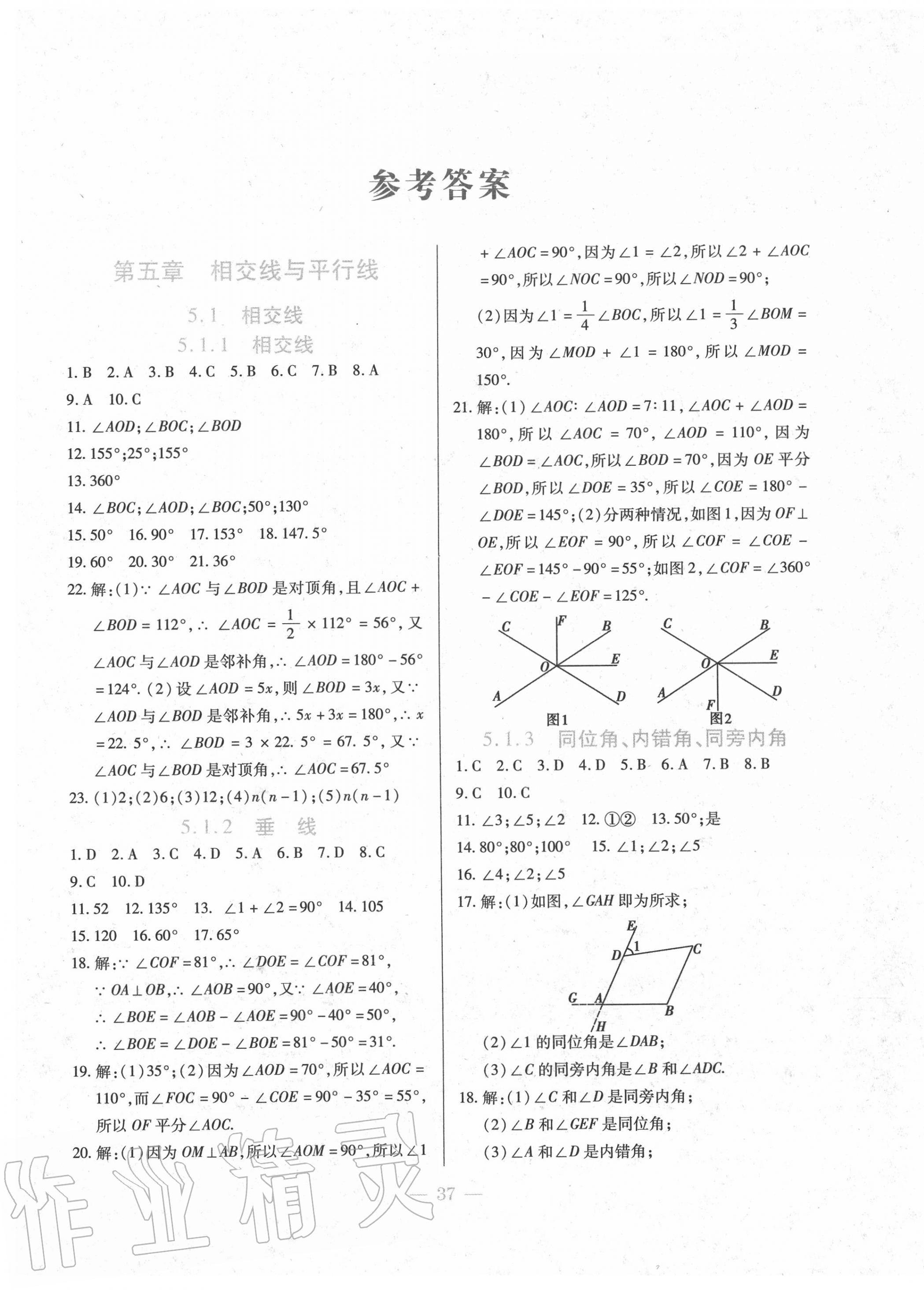 2020年精點精練同步訓(xùn)練與測試七年級數(shù)學(xué)下冊人教版 第1頁