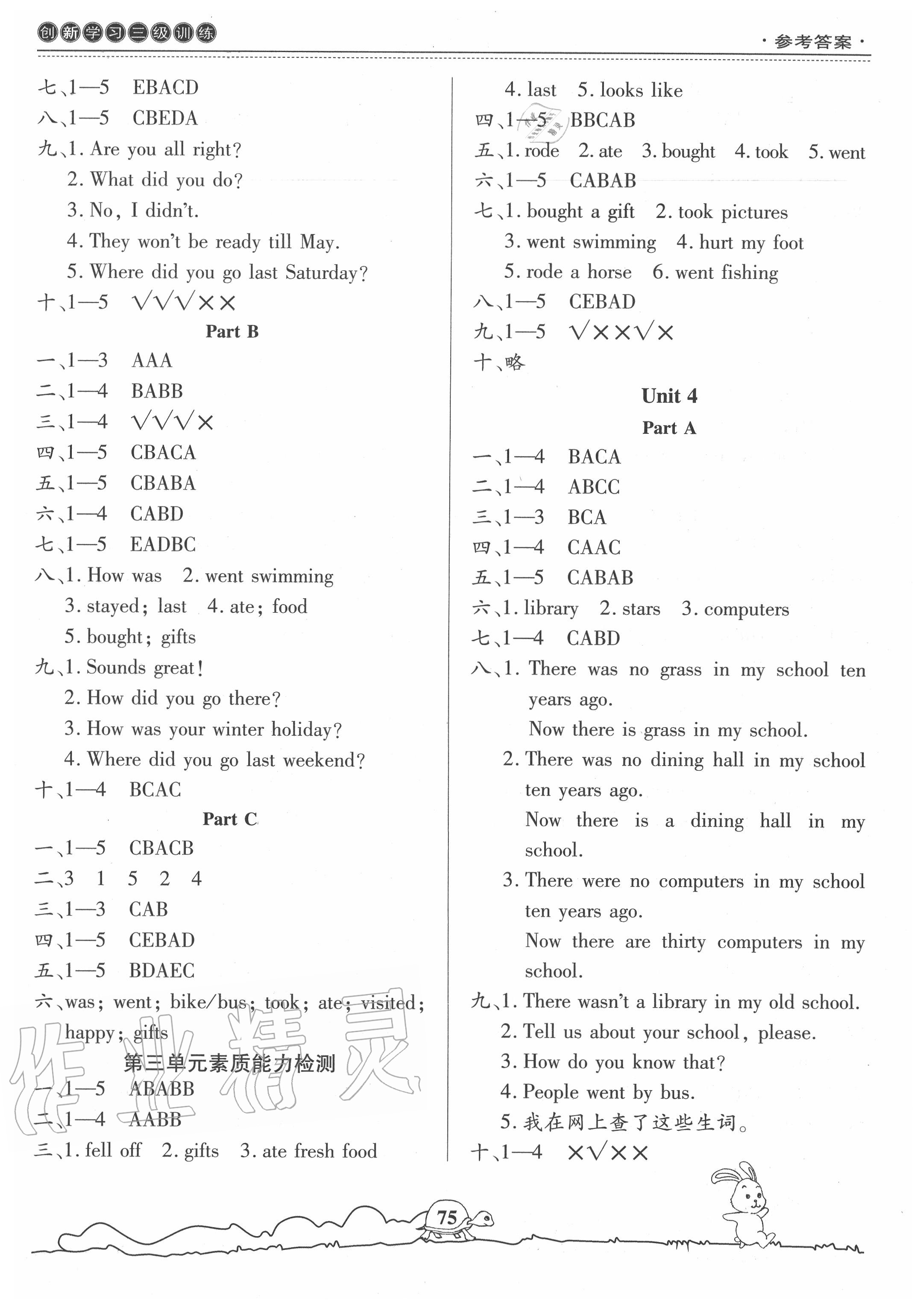 2020年創(chuàng)新學(xué)習(xí)三級(jí)訓(xùn)練六年級(jí)英語(yǔ)下冊(cè)通用版 第3頁(yè)