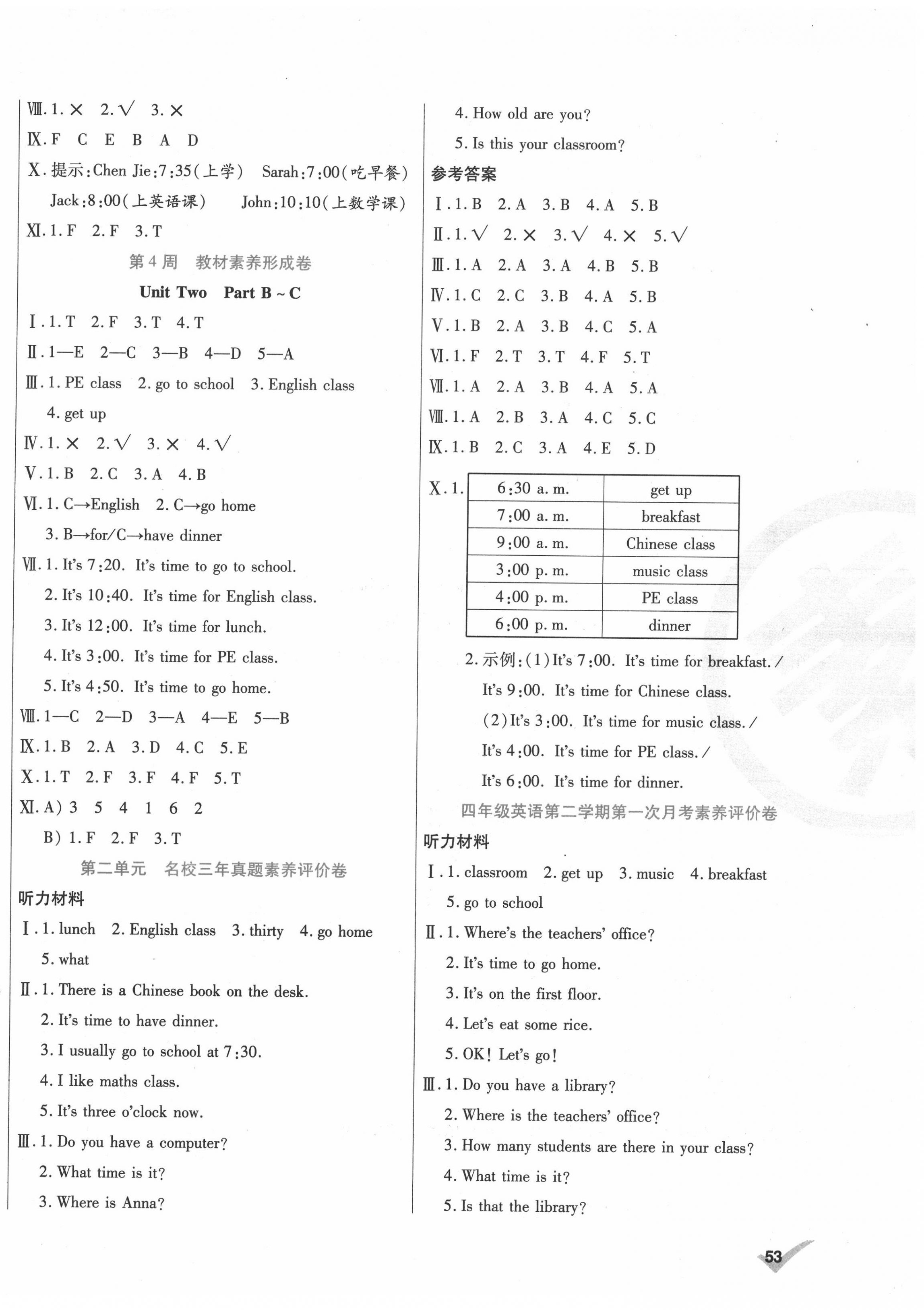 2020年做對(duì)題四年級(jí)英語(yǔ)下冊(cè)人教版 第2頁(yè)